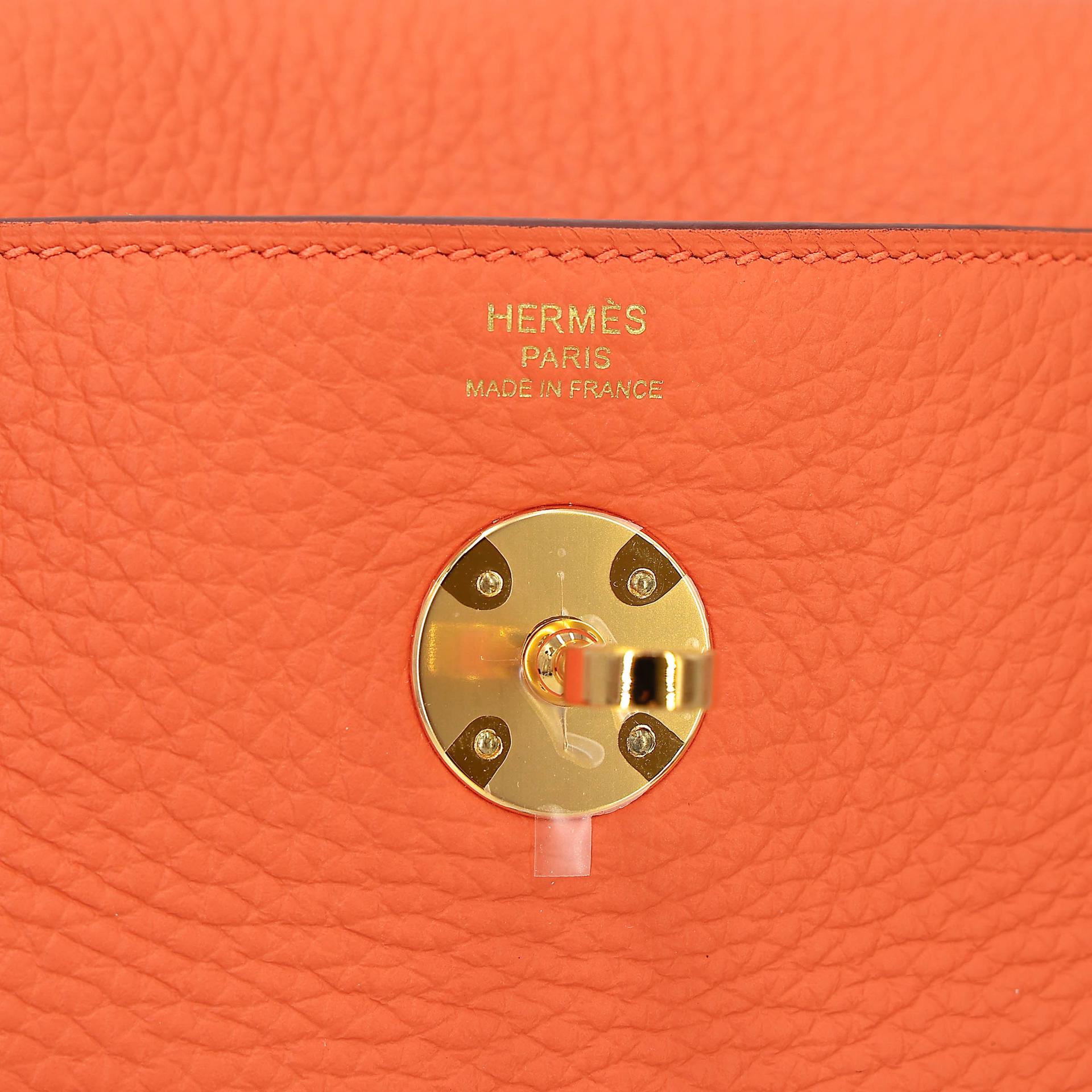 ランク NS 未使用品 HERMÈS エルメス リンディ26 オレンジ (93) トリヨン ゴールド金具 B刻印 (2023) - 12