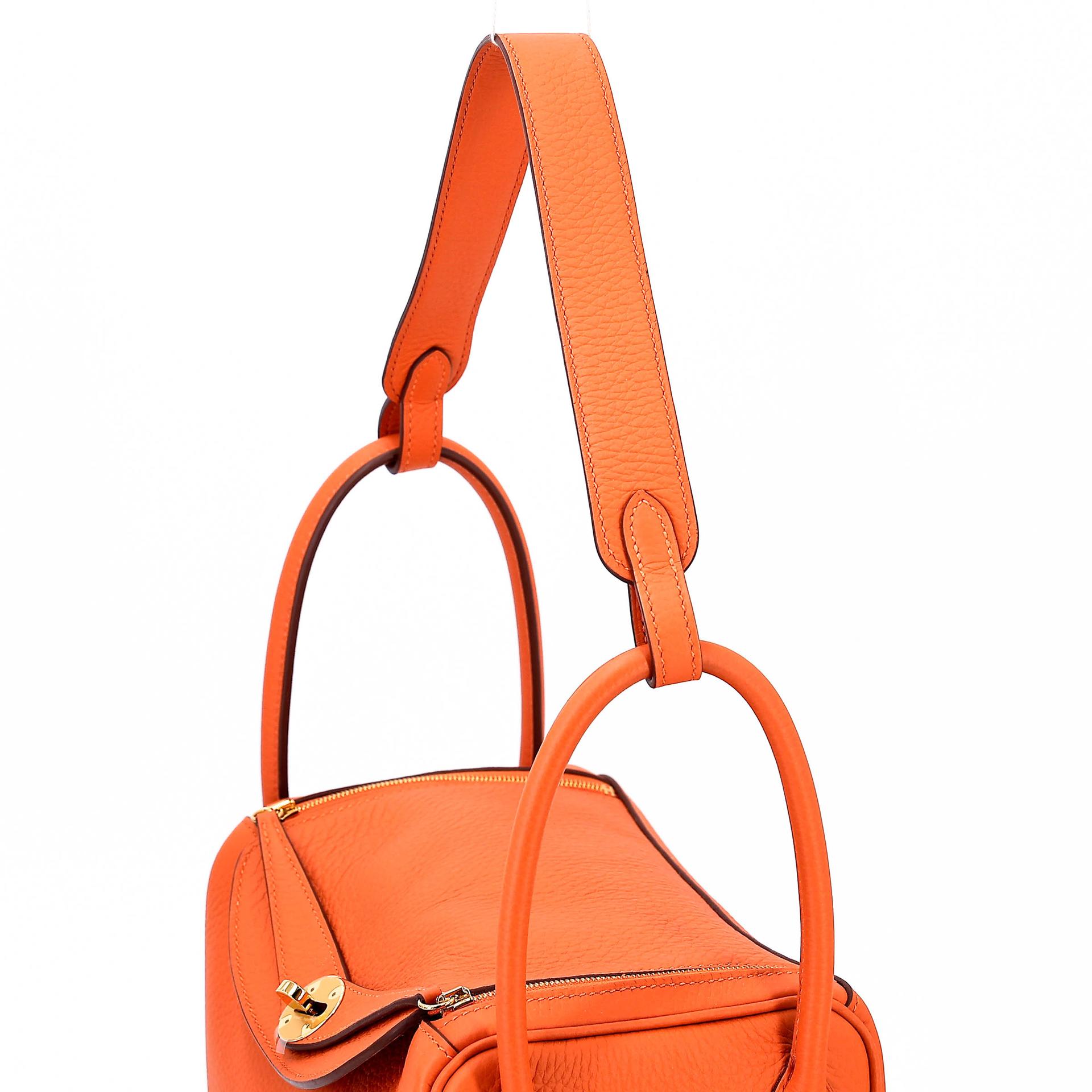 ランク NS 未使用品 HERMÈS エルメス リンディ26 オレンジ (93) トリヨン ゴールド金具 B刻印 (2023) - 3