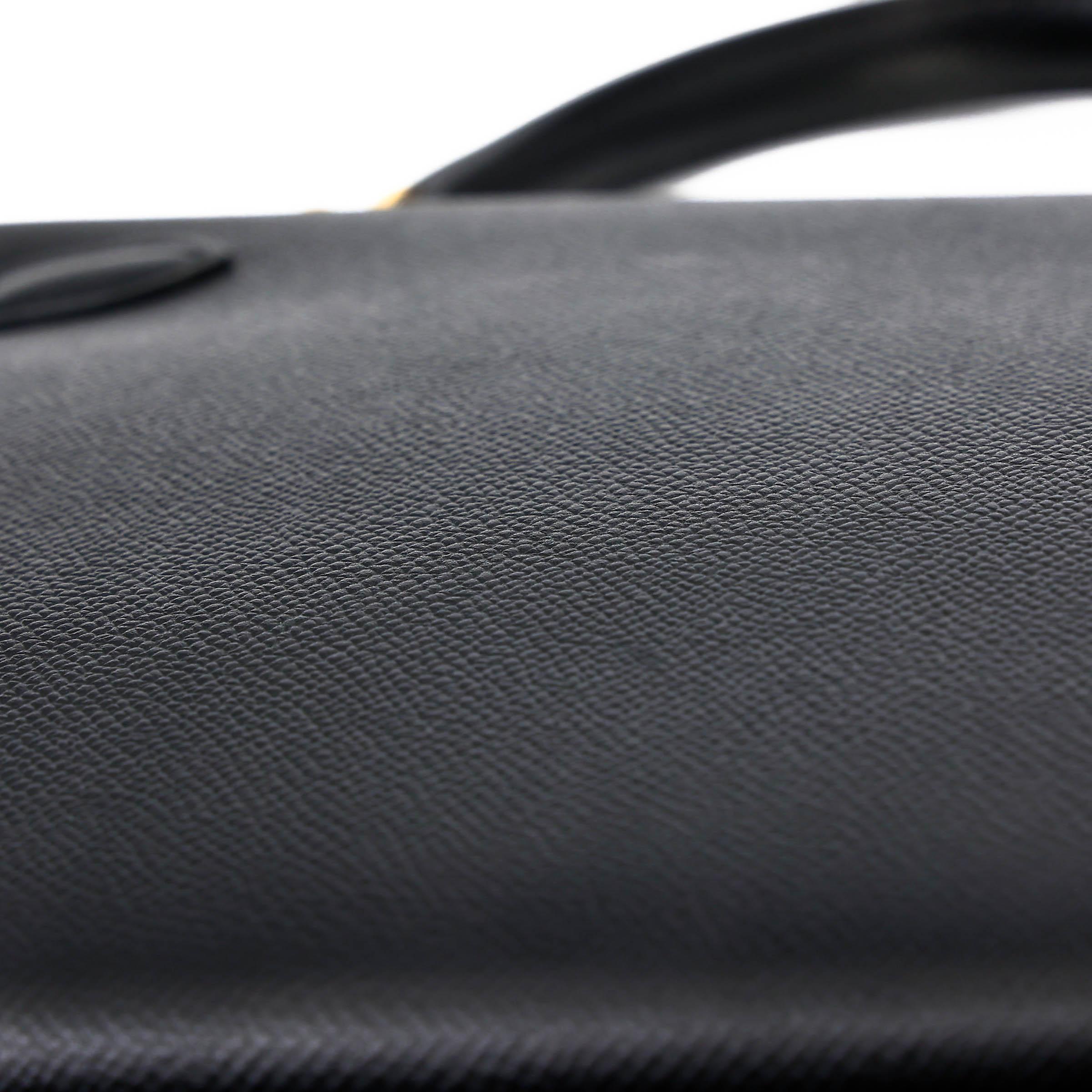 Very Good ( Rank A) HERMÈS Kelly 28 Sellier Noir (89) Epsom Gold hardware C (2018) - 10