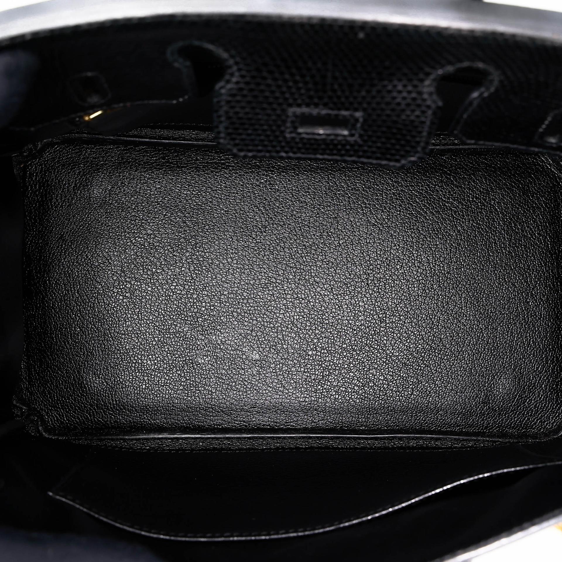 A美品 HERMÈS 愛馬仕 Birkin 25 89 黑色 Noir (Black) 蜥蜴皮 金扣 □N刻 2010年 - 31