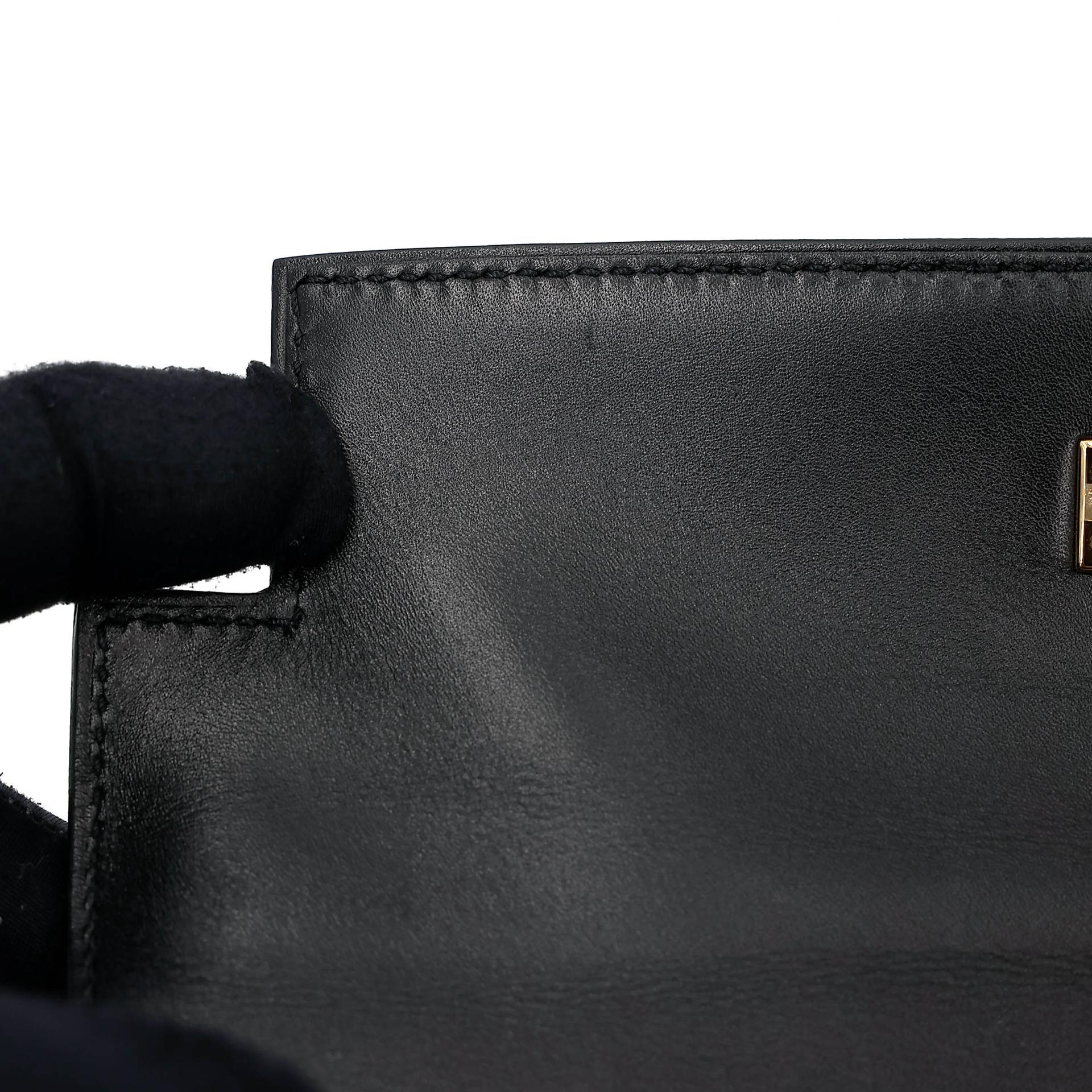 ランク NS 未使用品 HERMÈS エルメス ケリー25 セリエ ブラック (89) タデラクト ゴールド金具 D刻印 (2019) - 17