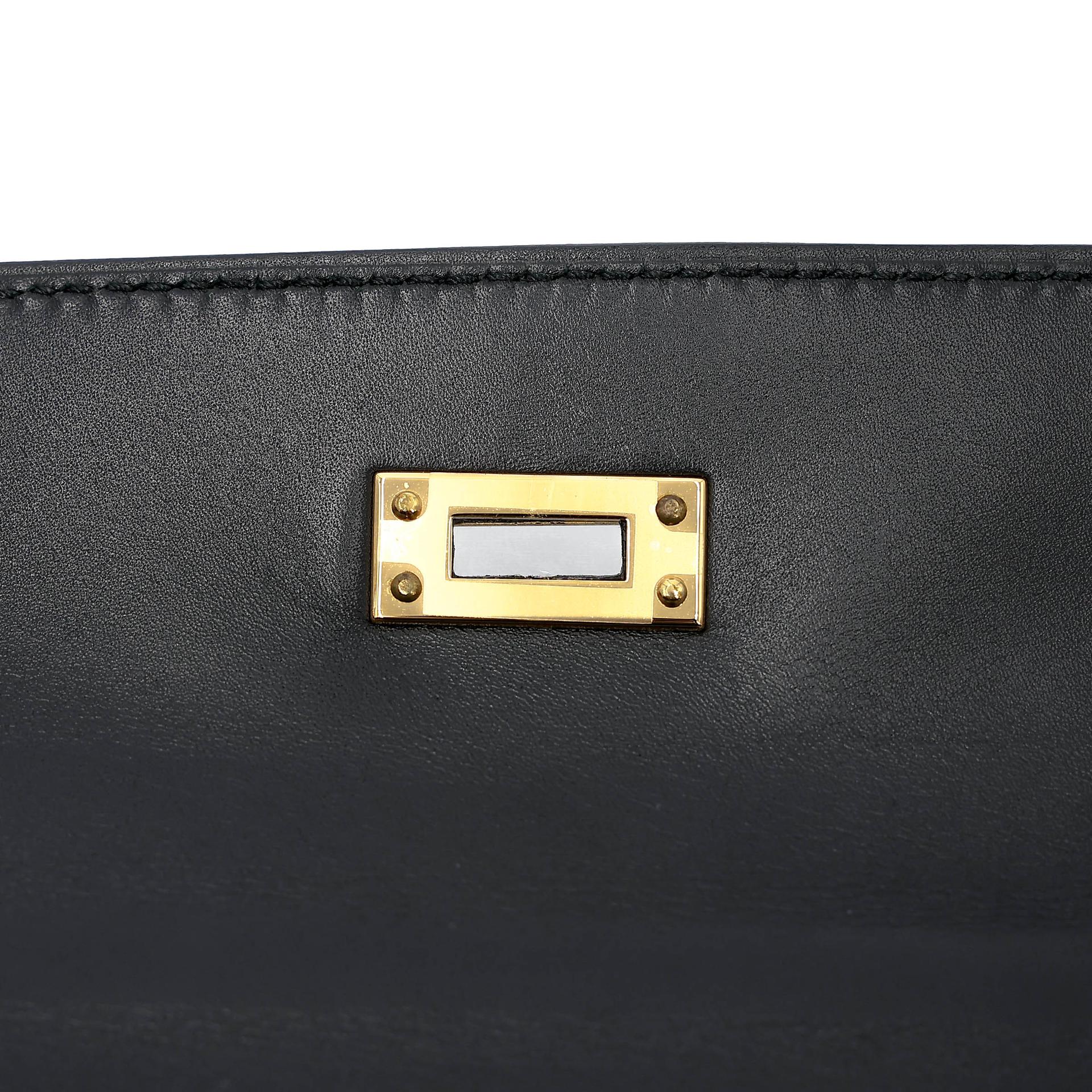 ランク NS 未使用品 HERMÈS エルメス ケリー25 セリエ ブラック (89) タデラクト ゴールド金具 D刻印 (2019) - 14