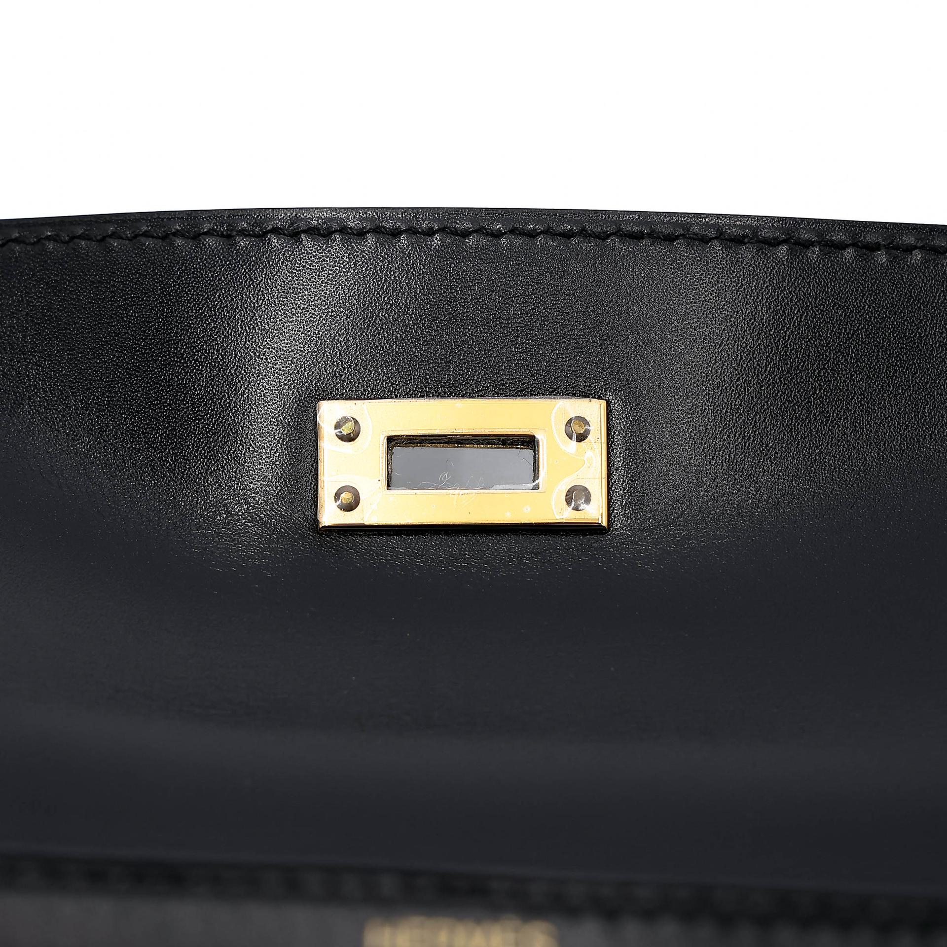 ランク NS 未使用品 HERMÈS エルメス ケリー25 セリエ ブラック (89) ボックスカーフ ゴールド金具 C刻印 (2018) - 13