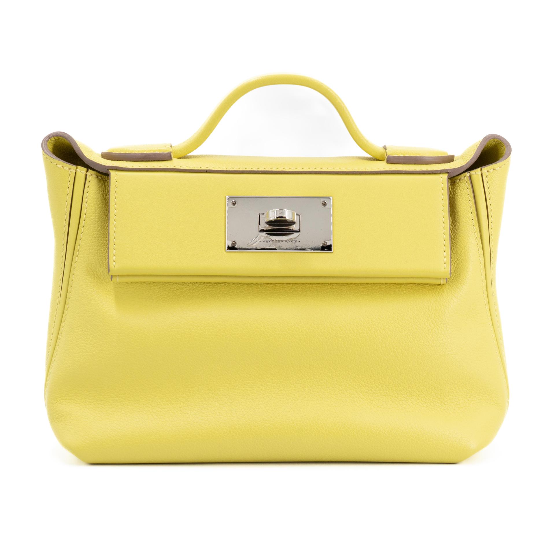 ランク SA HERMÈS エルメス ヴァンキャトルミニ ライム (9R) エバーカラー シルバー金具 B刻印 (2023) - 1
