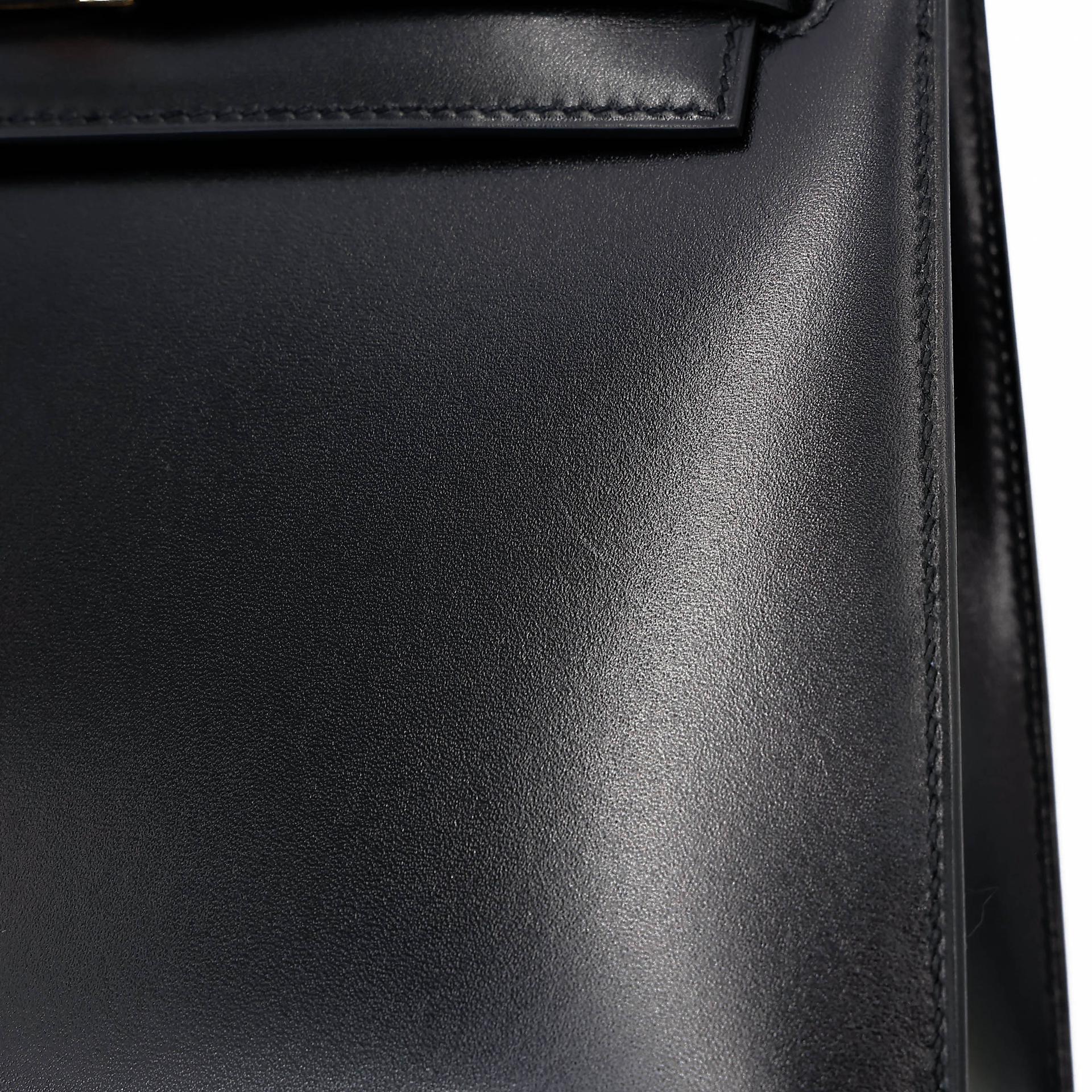 ランク NS 未使用品 HERMÈS エルメス ケリー25 セリエ ブラック (89) ボックスカーフ ゴールド金具 C刻印 (2018) - 9