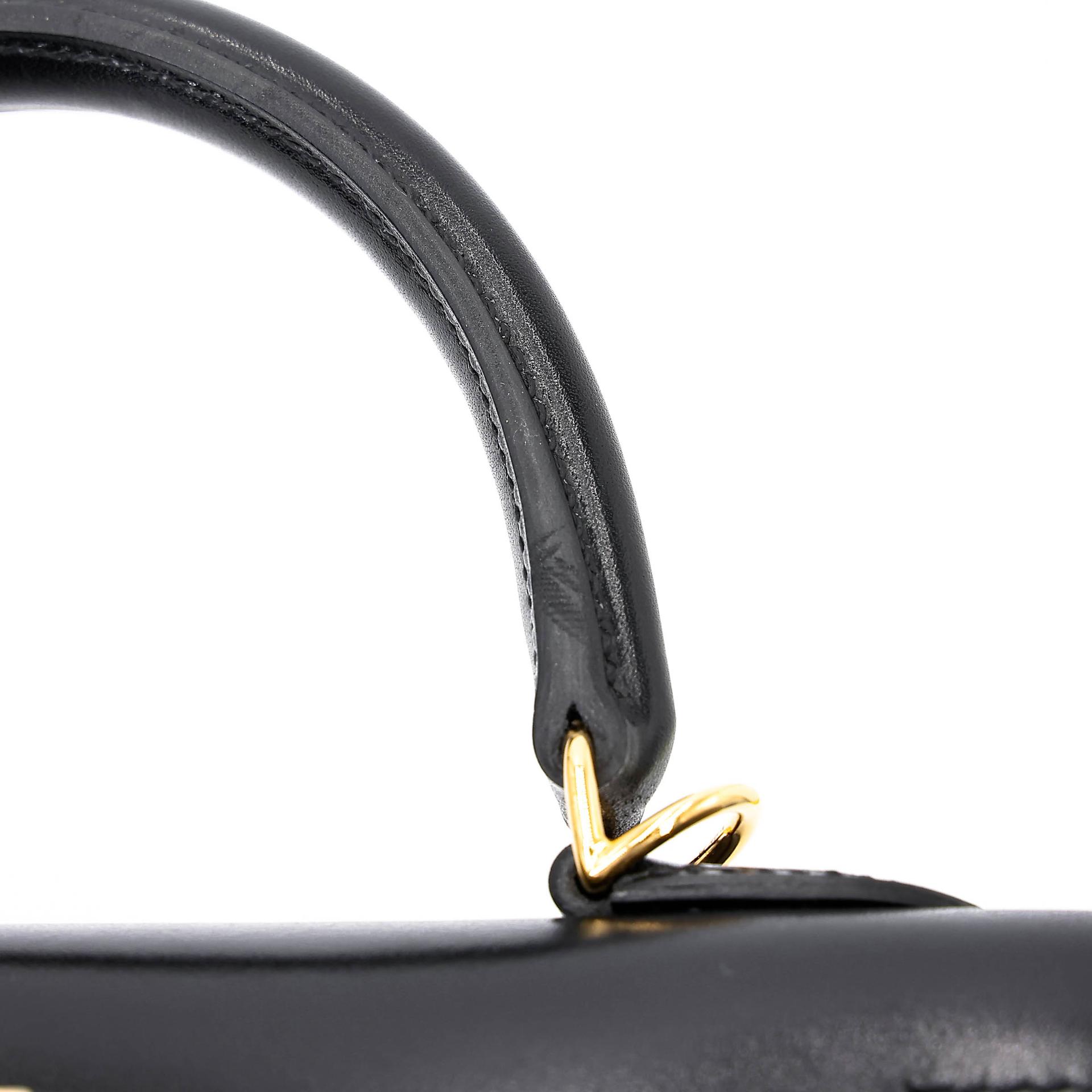 ランク NS 未使用品 HERMÈS エルメス ケリー25 セリエ ブラック (89) ボックスカーフ ゴールド金具 C刻印 (2018) - 18