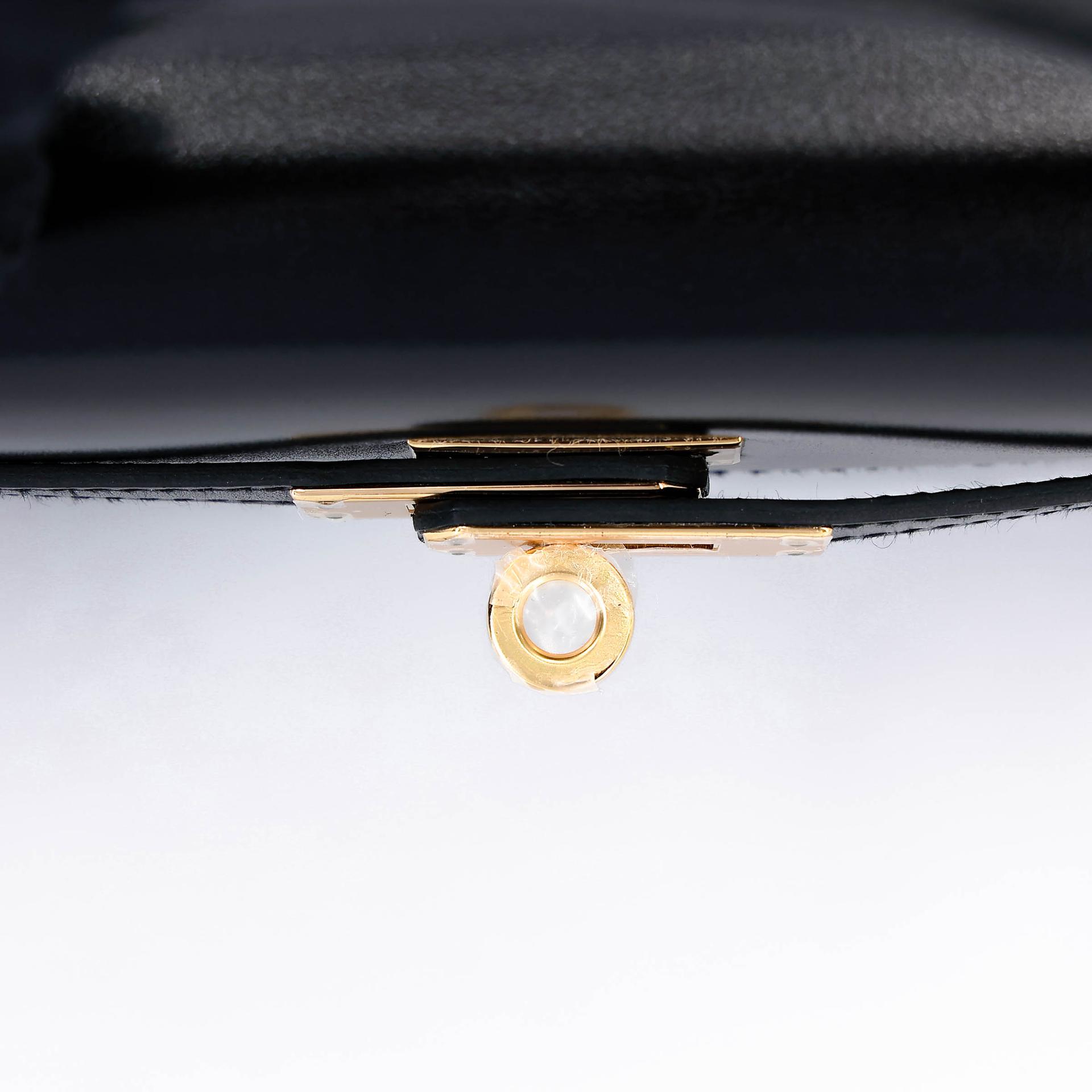 ランク NS 未使用品 HERMÈS エルメス ケリー25 セリエ ブラック (89) ボックスカーフ ゴールド金具 C刻印 (2018) - 11