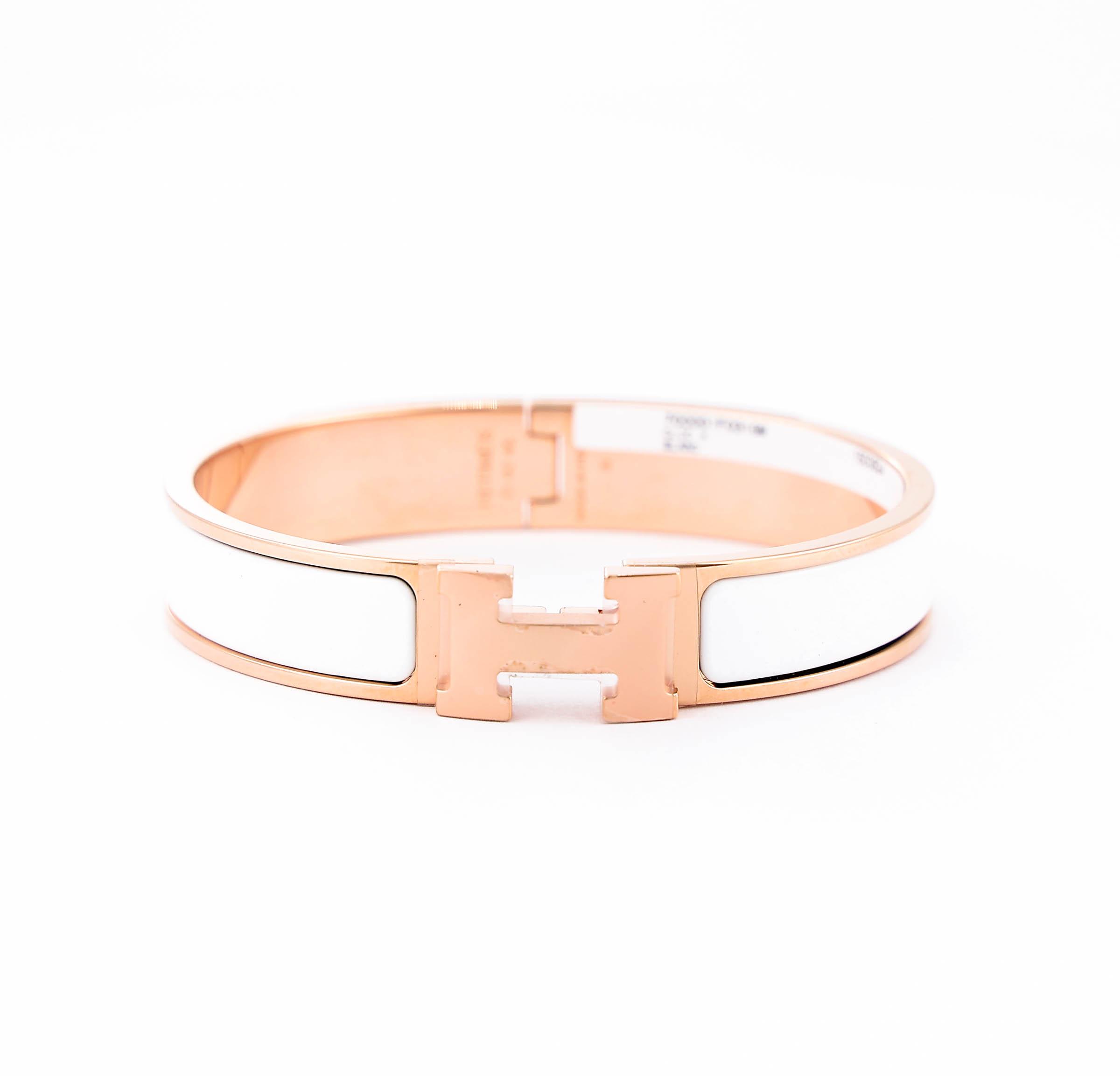 Clic H GM bracelet White (01)