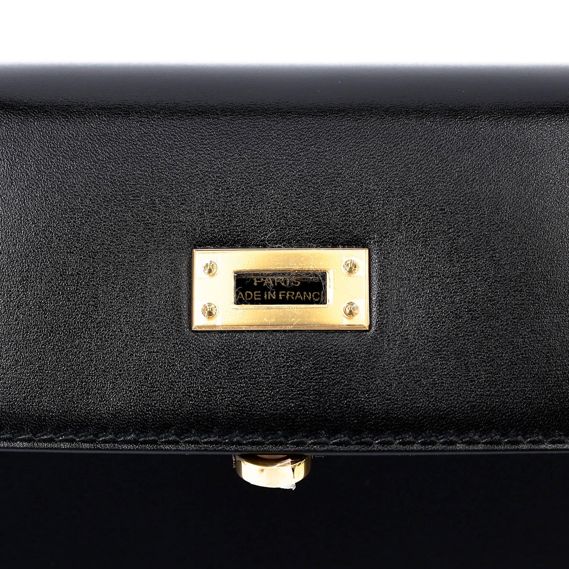 ランク NS 未使用品 HERMÈS エルメス ケリー25 セリエ ブラック (89) ボックスカーフ ゴールド金具 C刻印 (2018) - 12