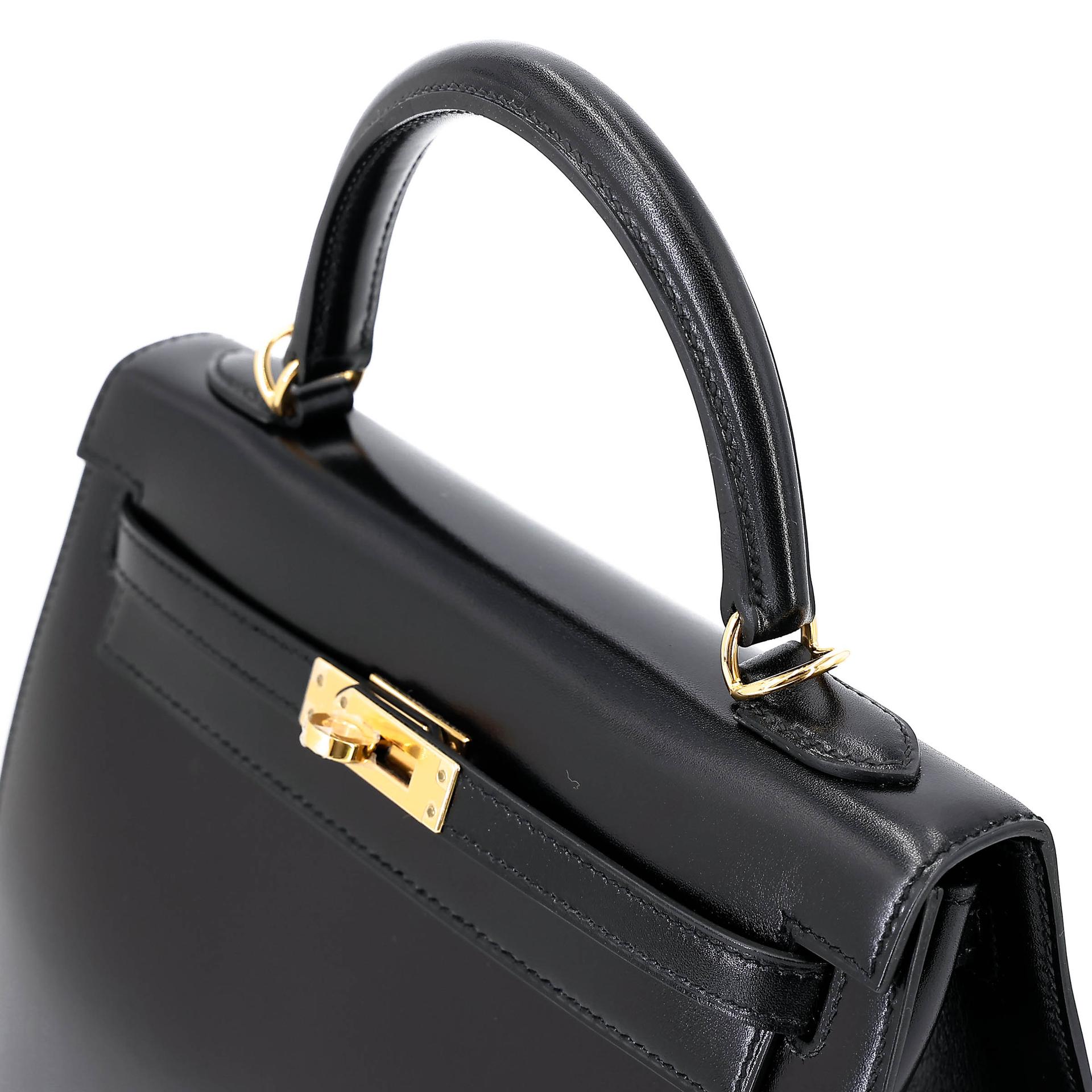 ランク NS 未使用品 HERMÈS エルメス ケリー25 セリエ ブラック (89) ボックスカーフ ゴールド金具 C刻印 (2018) - 3