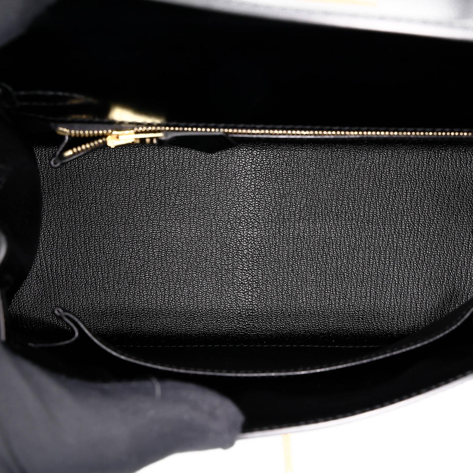 ランク NS 未使用品 HERMÈS エルメス ケリー25 セリエ ブラック (89) ボックスカーフ ゴールド金具 C刻印 (2018) - 22