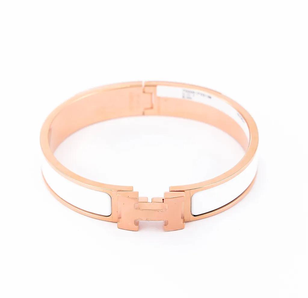 Clic H GM bracelet White (01)