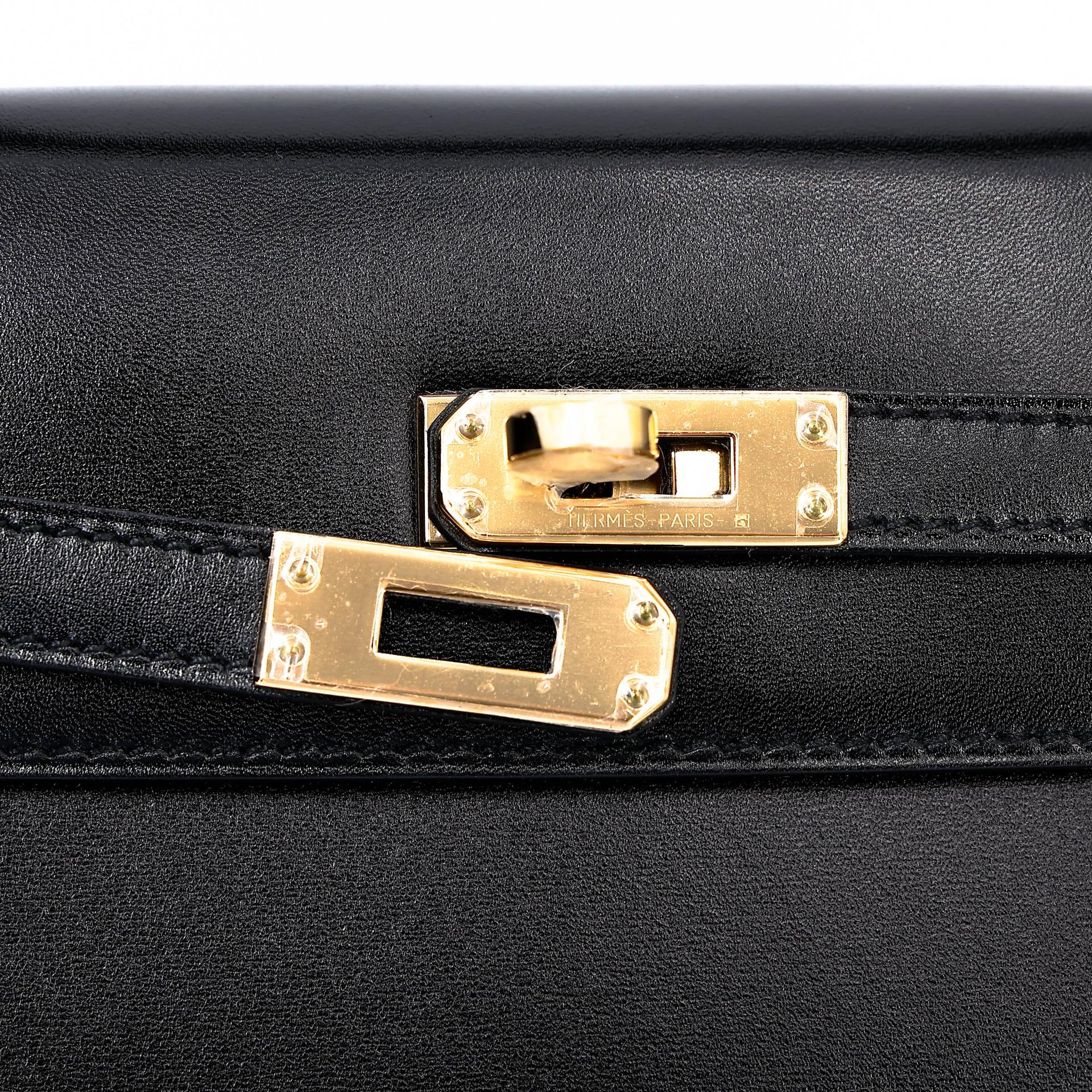 ランク NS 未使用品 HERMÈS エルメス ケリー25 セリエ ブラック (89) ボックスカーフ ゴールド金具 C刻印 (2018) - 10
