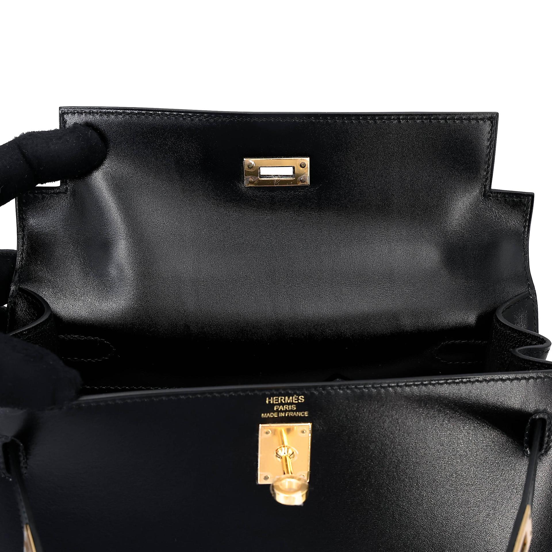 ランク NS 未使用品 HERMÈS エルメス ケリー25 セリエ ブラック (89) ボックスカーフ ゴールド金具 C刻印 (2018) - 14