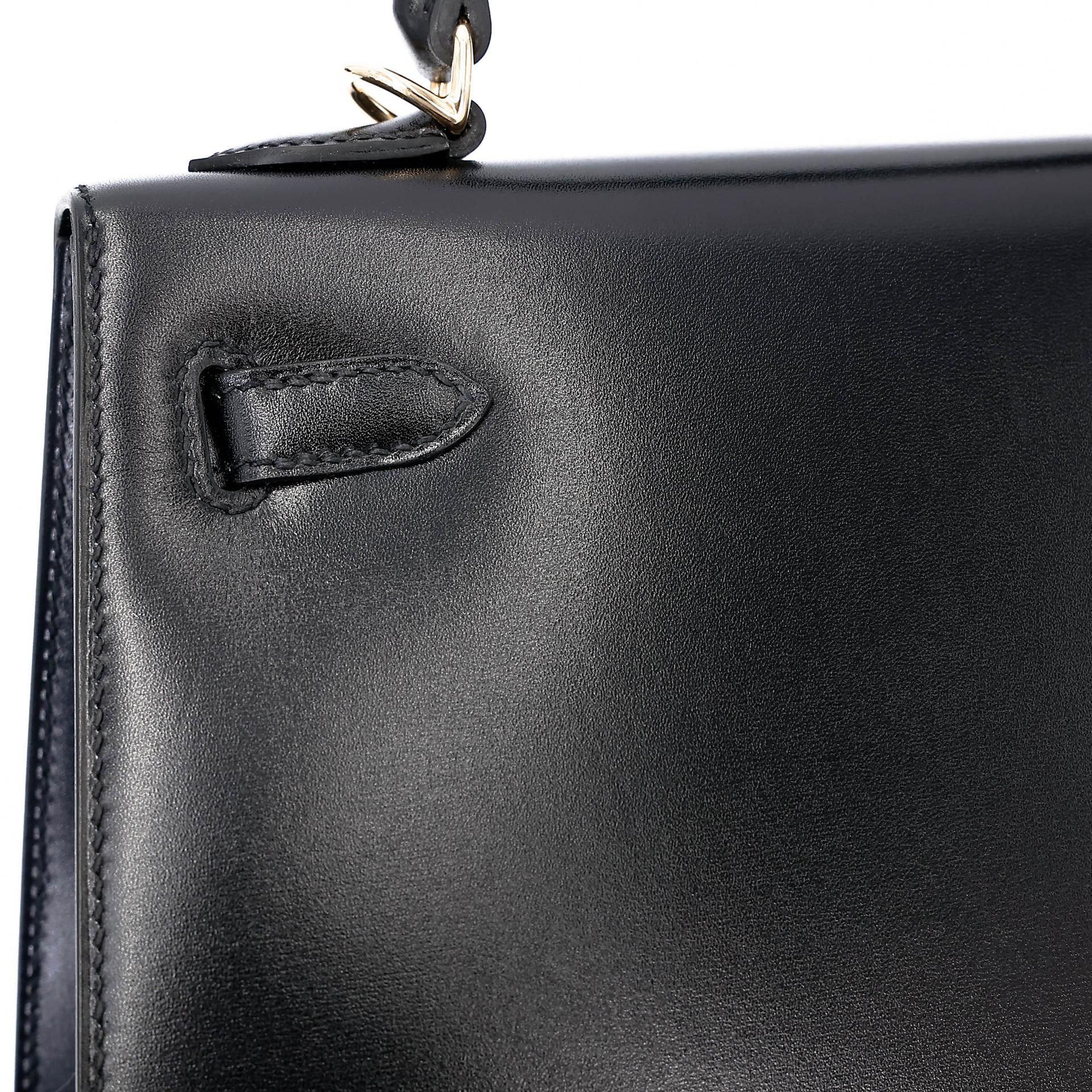 ランク NS 未使用品 HERMÈS エルメス ケリー25 セリエ ブラック (89) ボックスカーフ ゴールド金具 C刻印 (2018) - 8