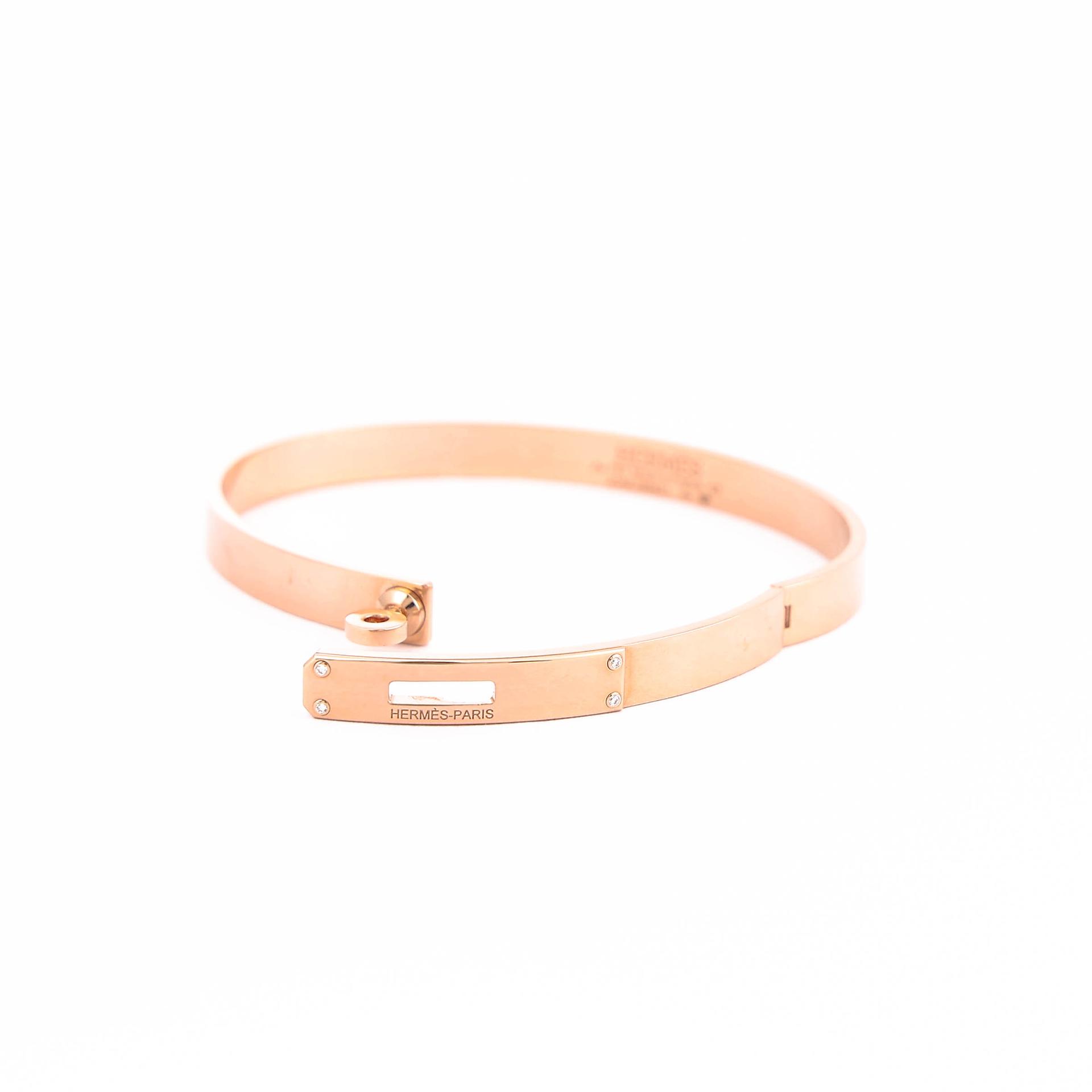 Brand New ( Rank N ) HERMÈS Kelly bracelet, small model ST Rose Gold Diamond 18K Rose Gold - 9