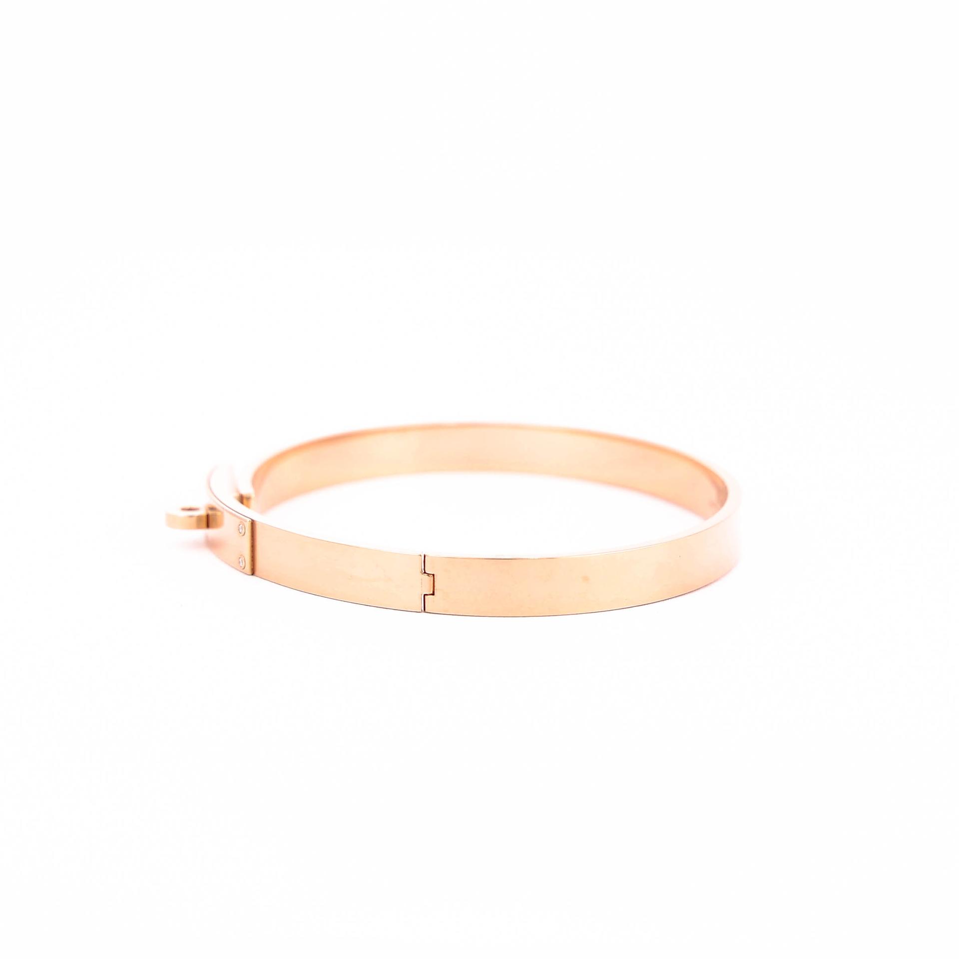 Brand New ( Rank N ) HERMÈS Kelly bracelet, small model ST Rose Gold Diamond 18K Rose Gold - 4