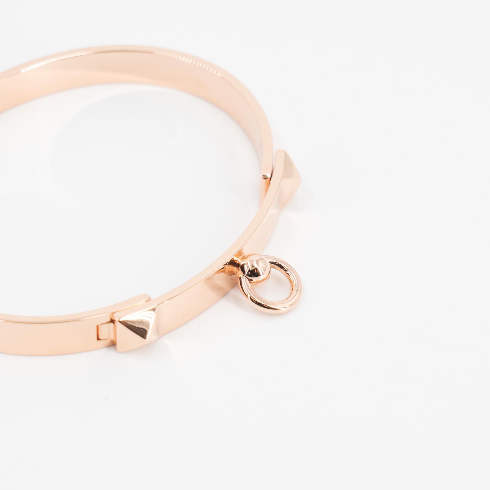 Brand New ( Rank N ) HERMÈS Collier de chien bracelet SH Rose Gold 18K Rose Gold - 4