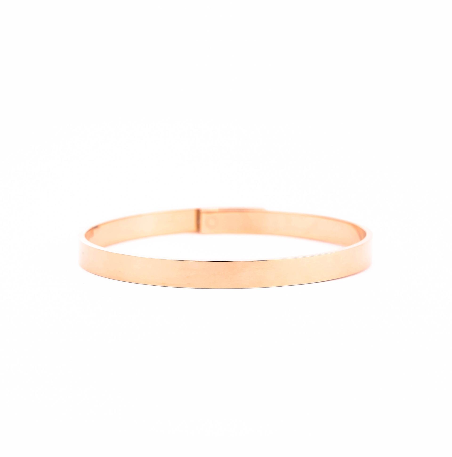 Brand New ( Rank N ) HERMÈS Kelly bracelet, small model ST Rose Gold Diamond 18K Rose Gold - 5