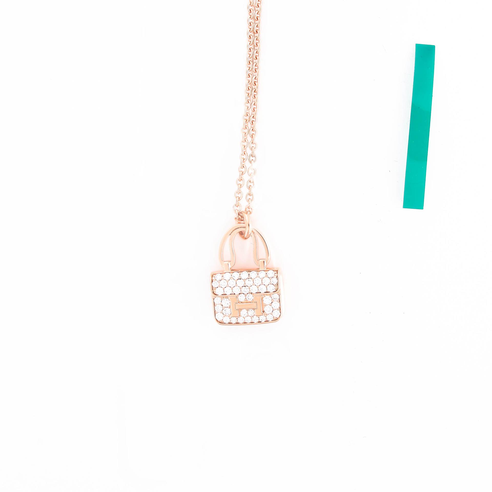Brand New ( Rank N ) HERMÈS Amulettes Constance pendant Rose Gold Diamond 18K Rose Gold - 3