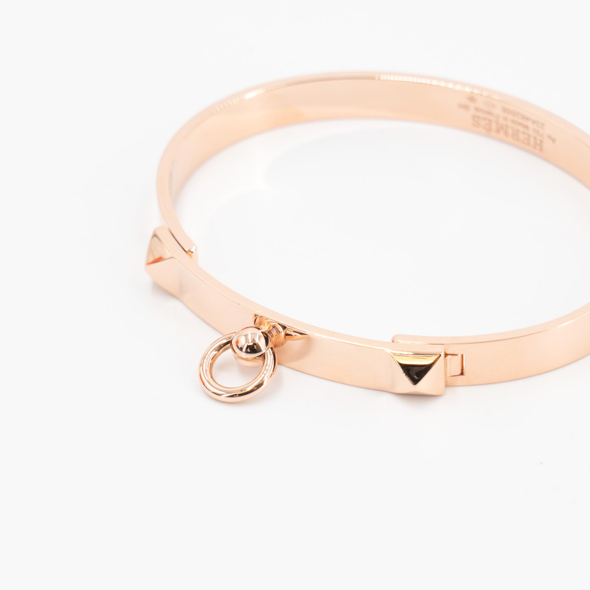 Brand New ( Rank N ) HERMÈS Collier de chien bracelet SH Rose Gold 18K Rose Gold - 8