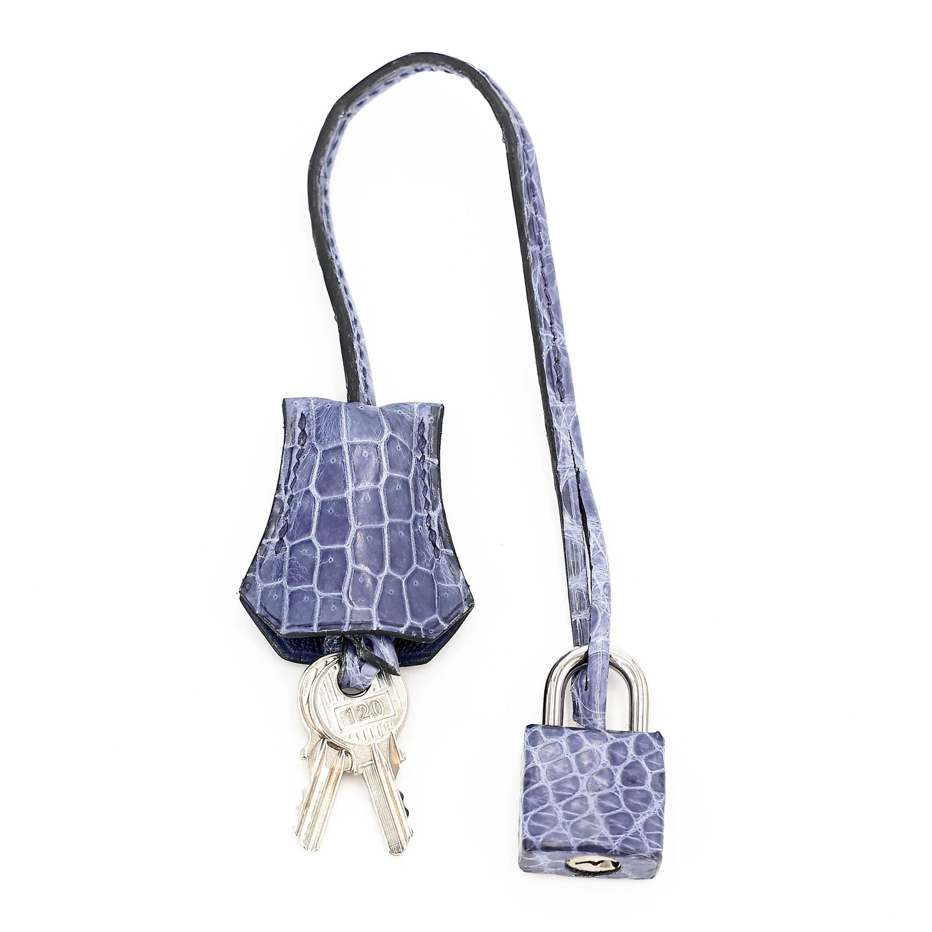 Excellent ( Rank SA ) HERMÈS Birkin 30 Bleu Brighton (7E) Shiny Porosus Crocodile Palladium hardware Square M (2009) - 37