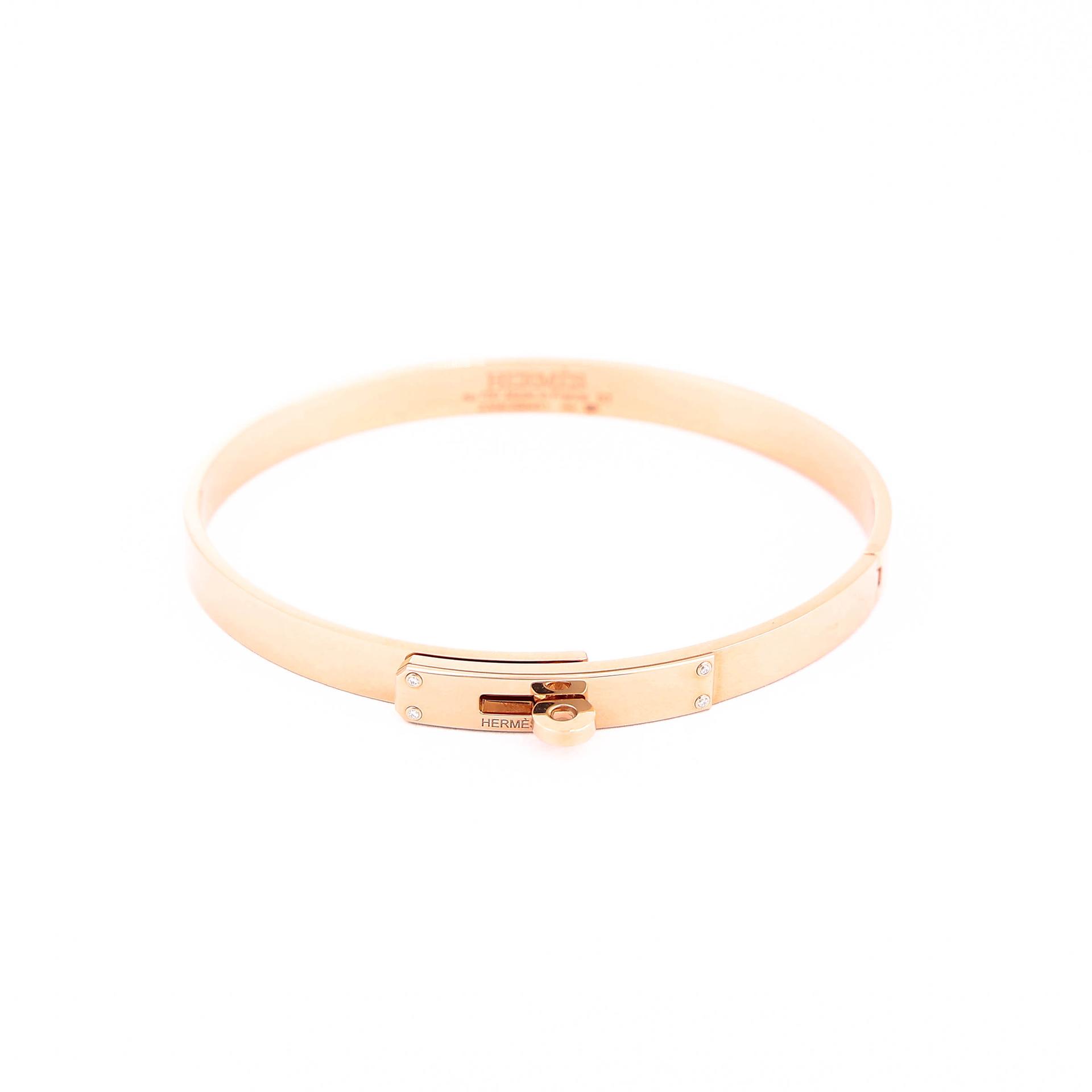 Brand New ( Rank N ) HERMÈS Kelly bracelet, small model ST Rose Gold Diamond 18K Rose Gold - 1