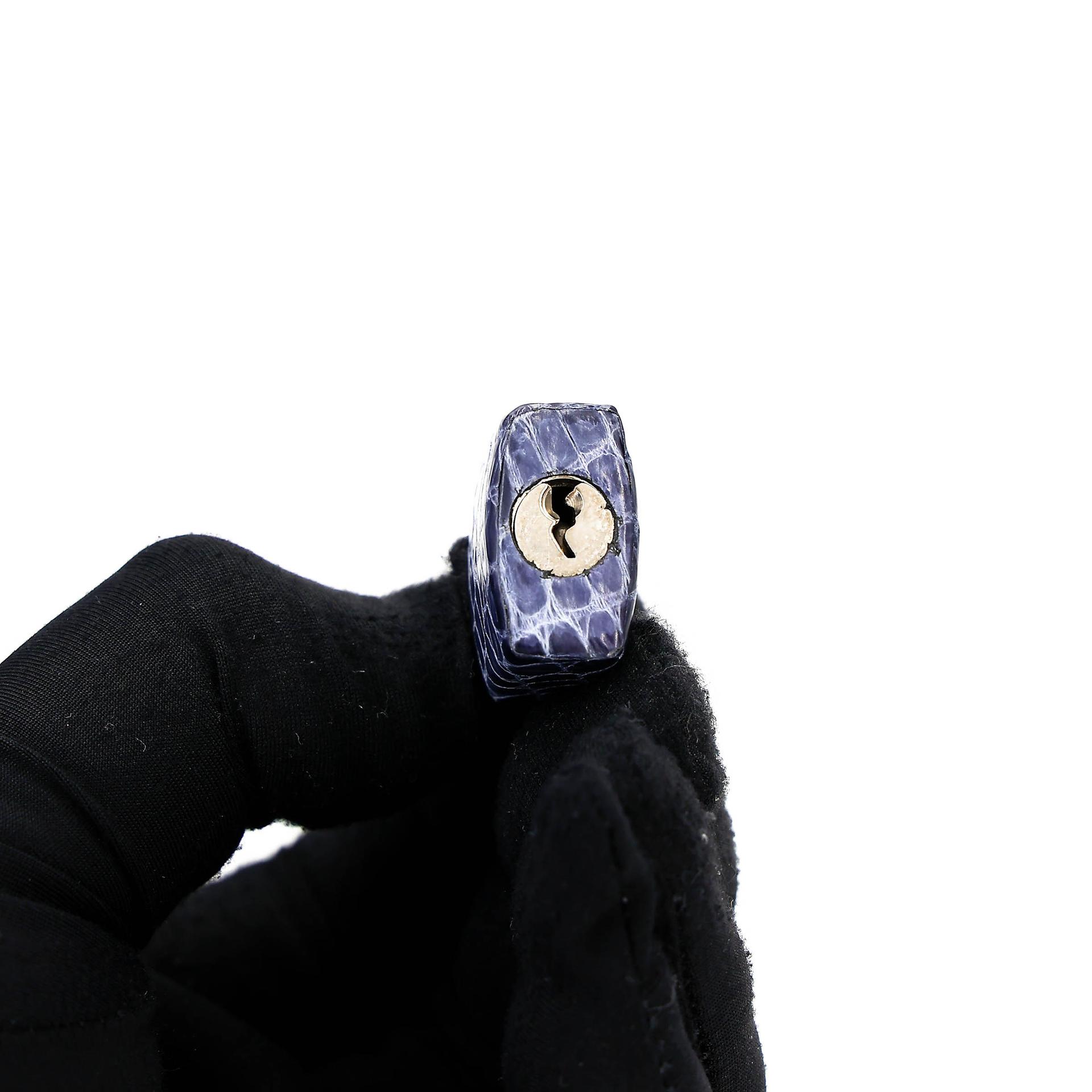 Excellent ( Rank SA ) HERMÈS Birkin 30 Bleu Brighton (7E) Shiny Porosus Crocodile Palladium hardware Square M (2009) - 38
