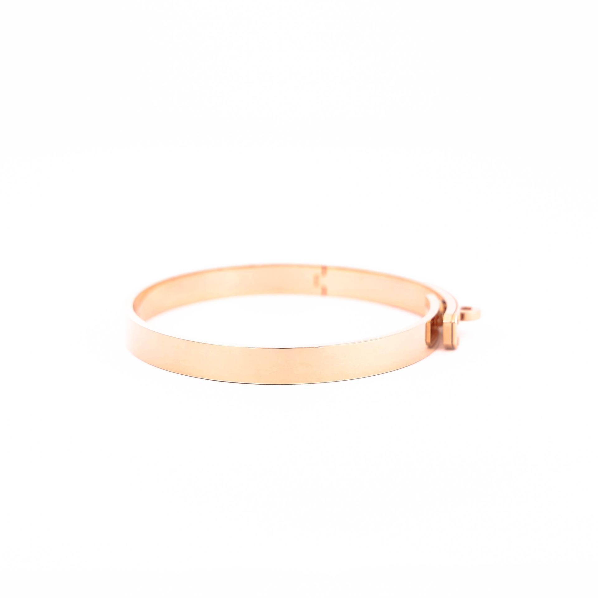 Brand New ( Rank N ) HERMÈS Kelly bracelet, small model ST Rose Gold Diamond 18K Rose Gold - 6