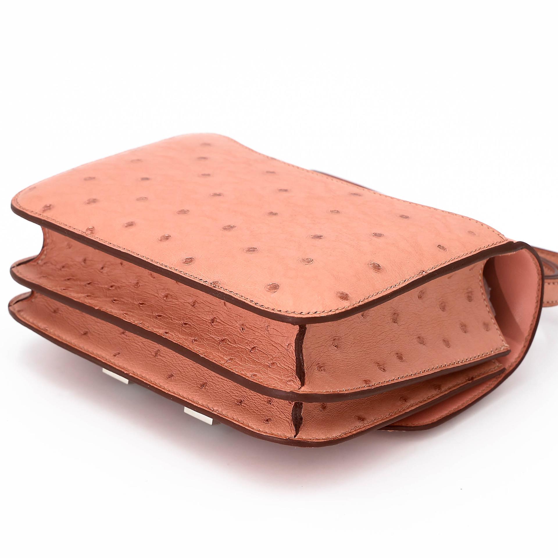 ランク NS 未使用品 HERMÈS エルメス コンスタンス3 ミニ テリキュート (94) オーストリッチ シルバー金具 W刻印 (2024) - 6