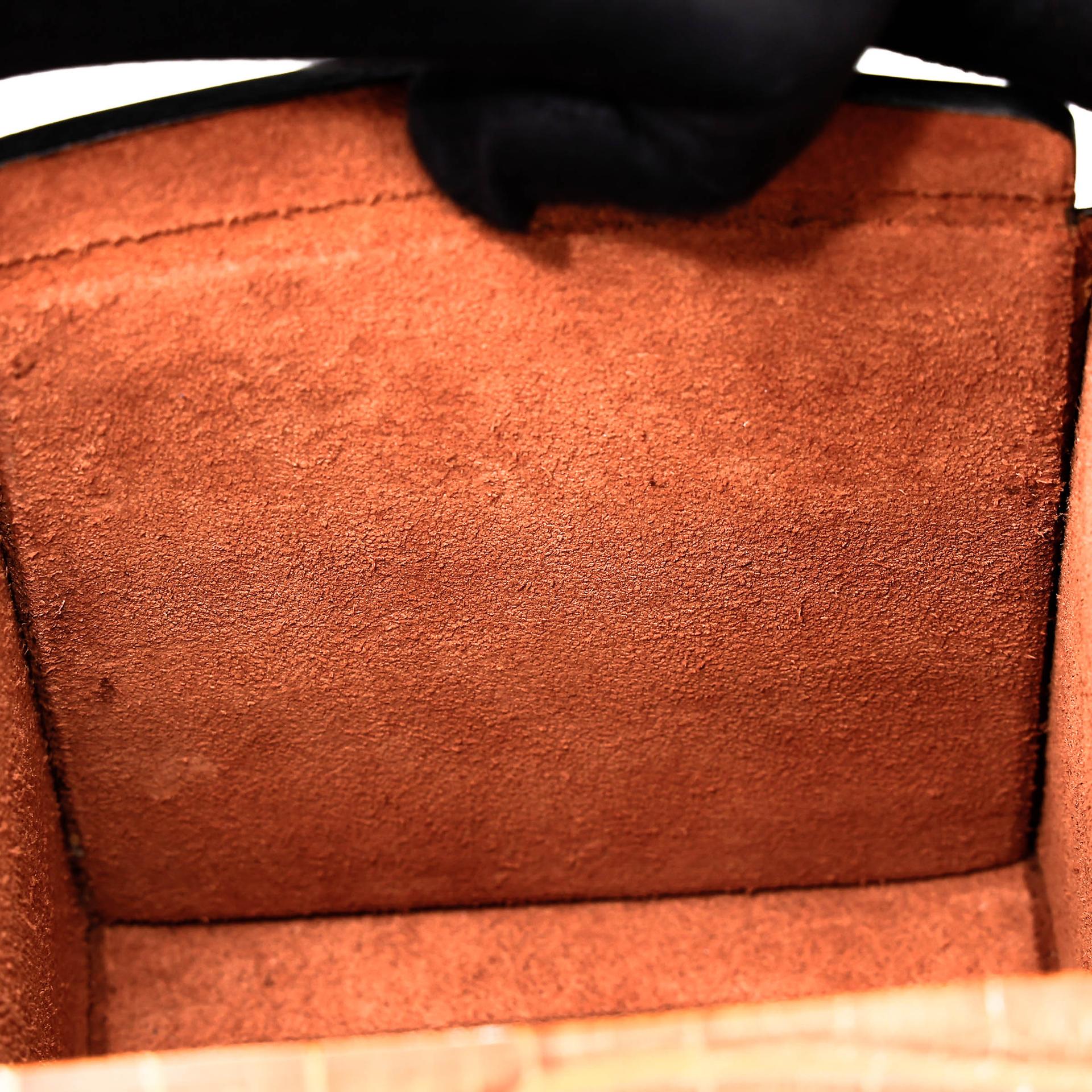 Very Good ( Rank A) HERMÈS Petit h H Box Bag Brique (36) Pain d’Epice (9Y) Shiny Niloticus Crocodile Tadelakt Palladium hardware - 25