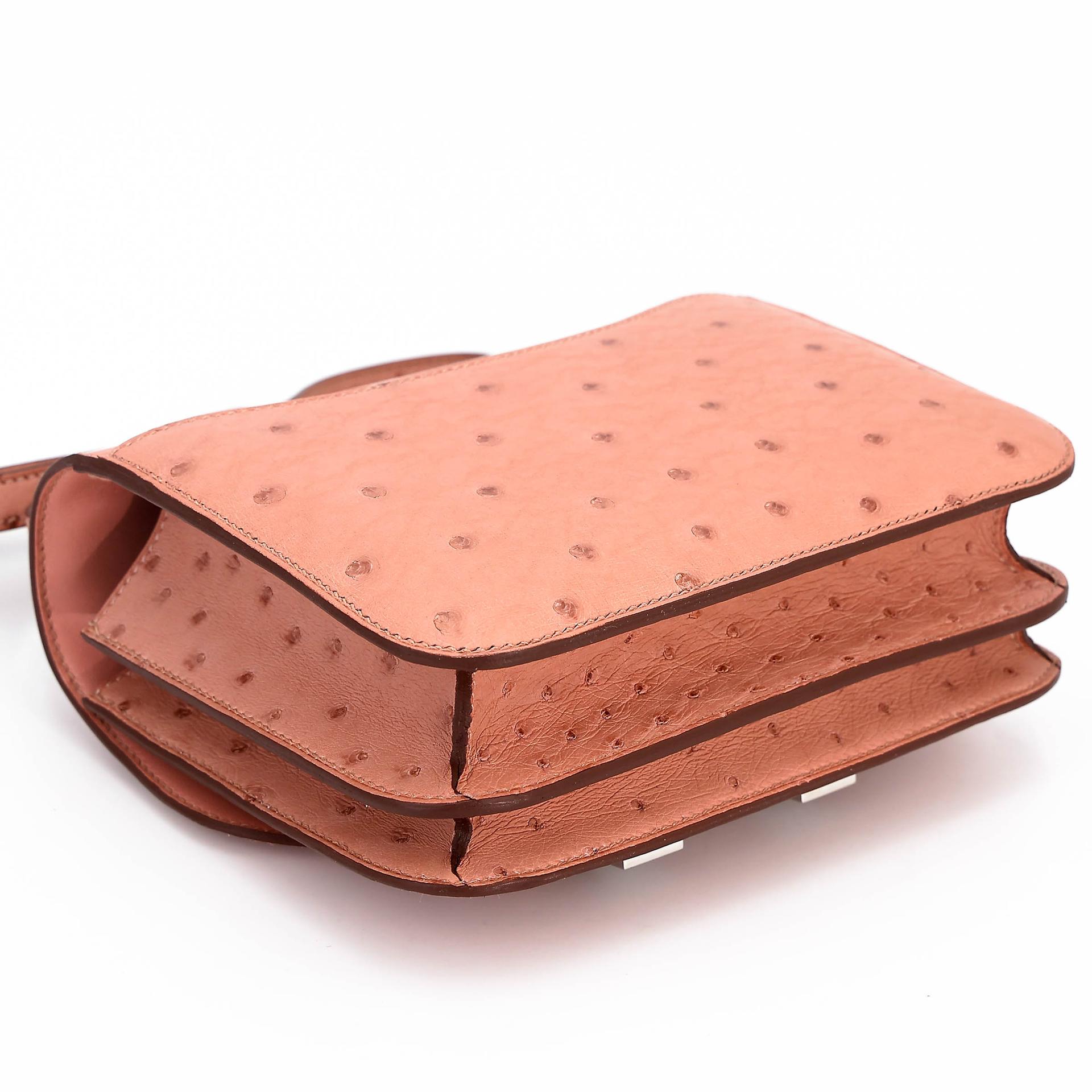 ランク NS 未使用品 HERMÈS エルメス コンスタンス3 ミニ テリキュート (94) オーストリッチ シルバー金具 W刻印 (2024) - 7