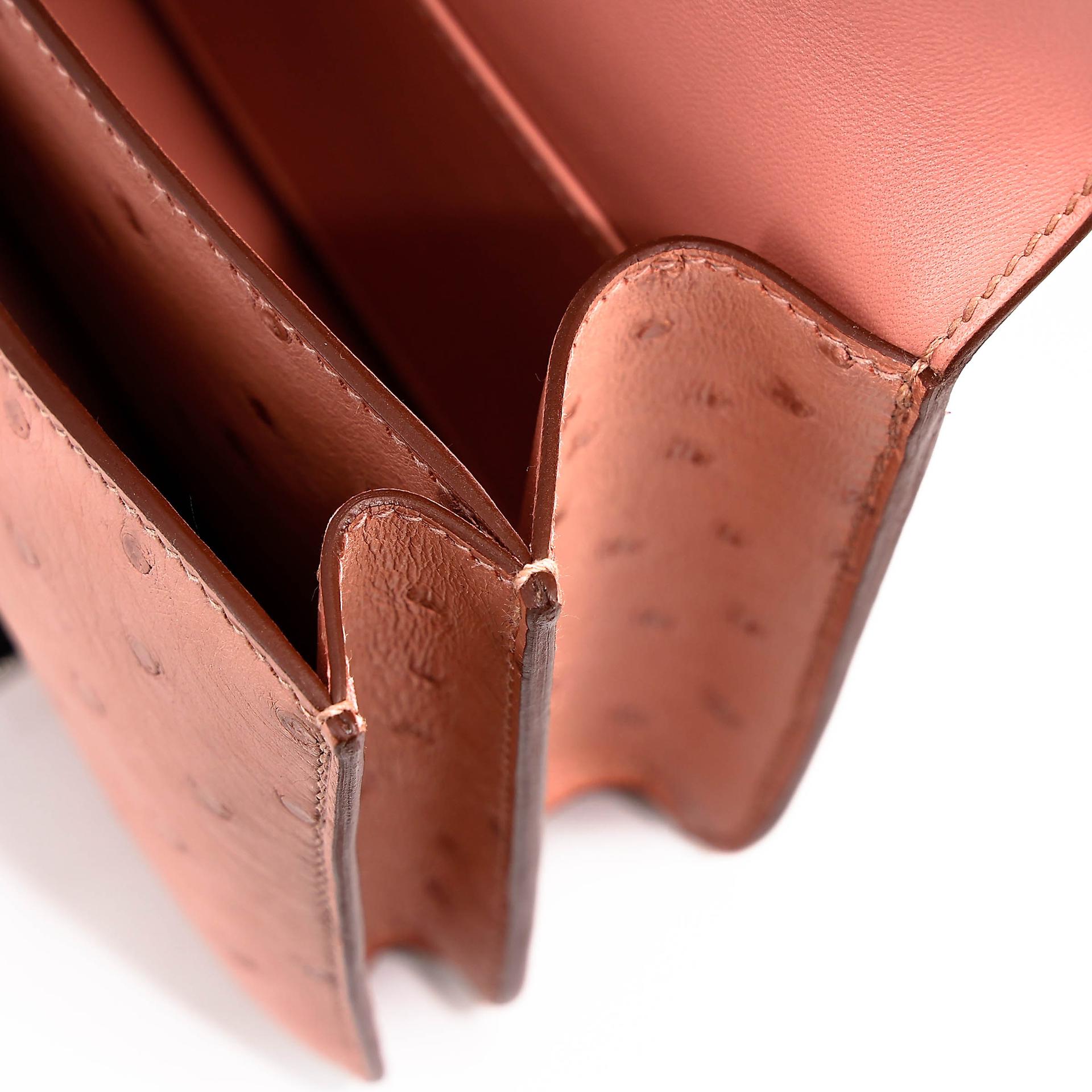 ランク NS 未使用品 HERMÈS エルメス コンスタンス3 ミニ テリキュート (94) オーストリッチ シルバー金具 W刻印 (2024) - 14