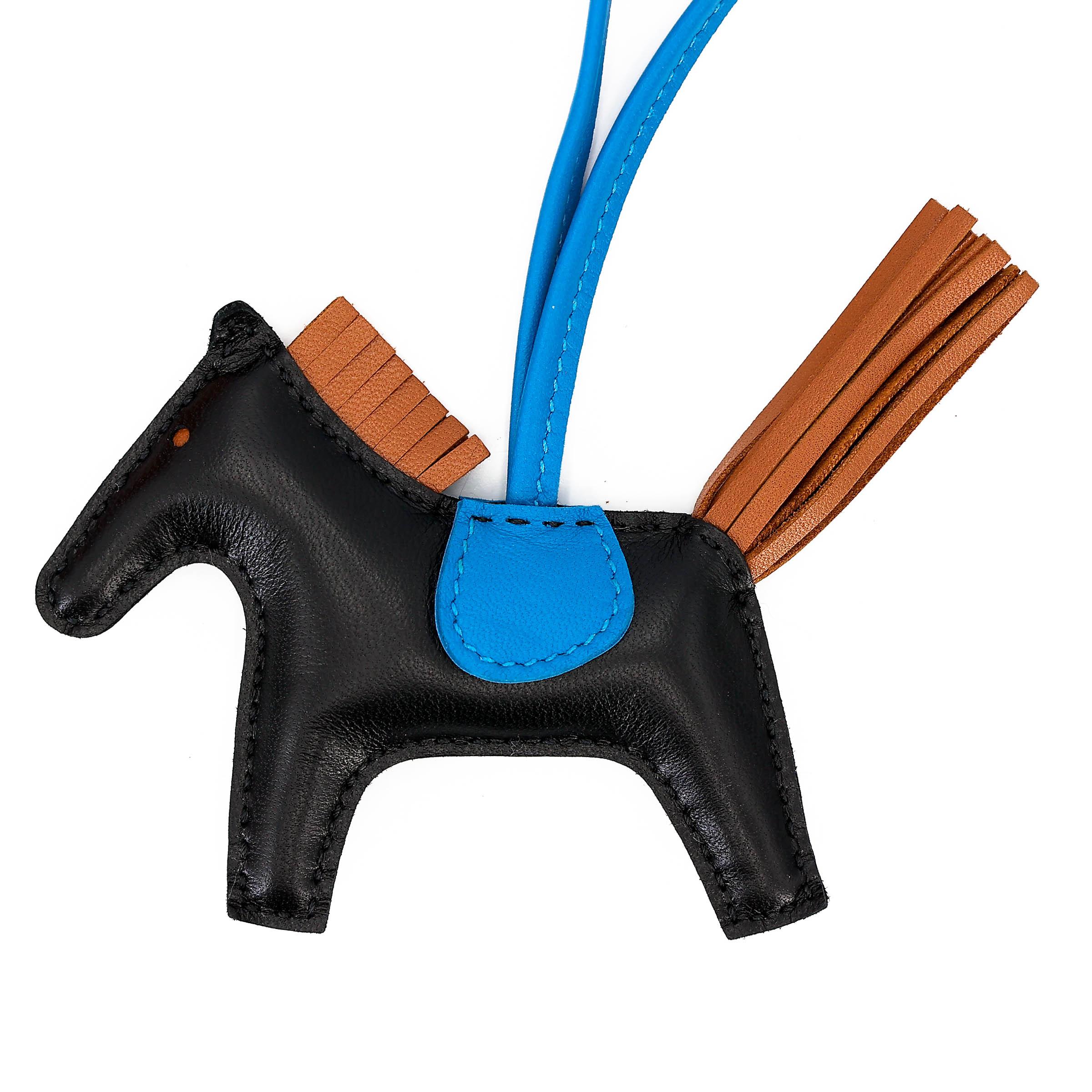 ランク NS 未使用品 HERMÈS エルメス ロデオPM ブラック (89) ゴールド (37) ブルーフリーダ (0F) アニョーミロ Z刻印 (2021) - 4