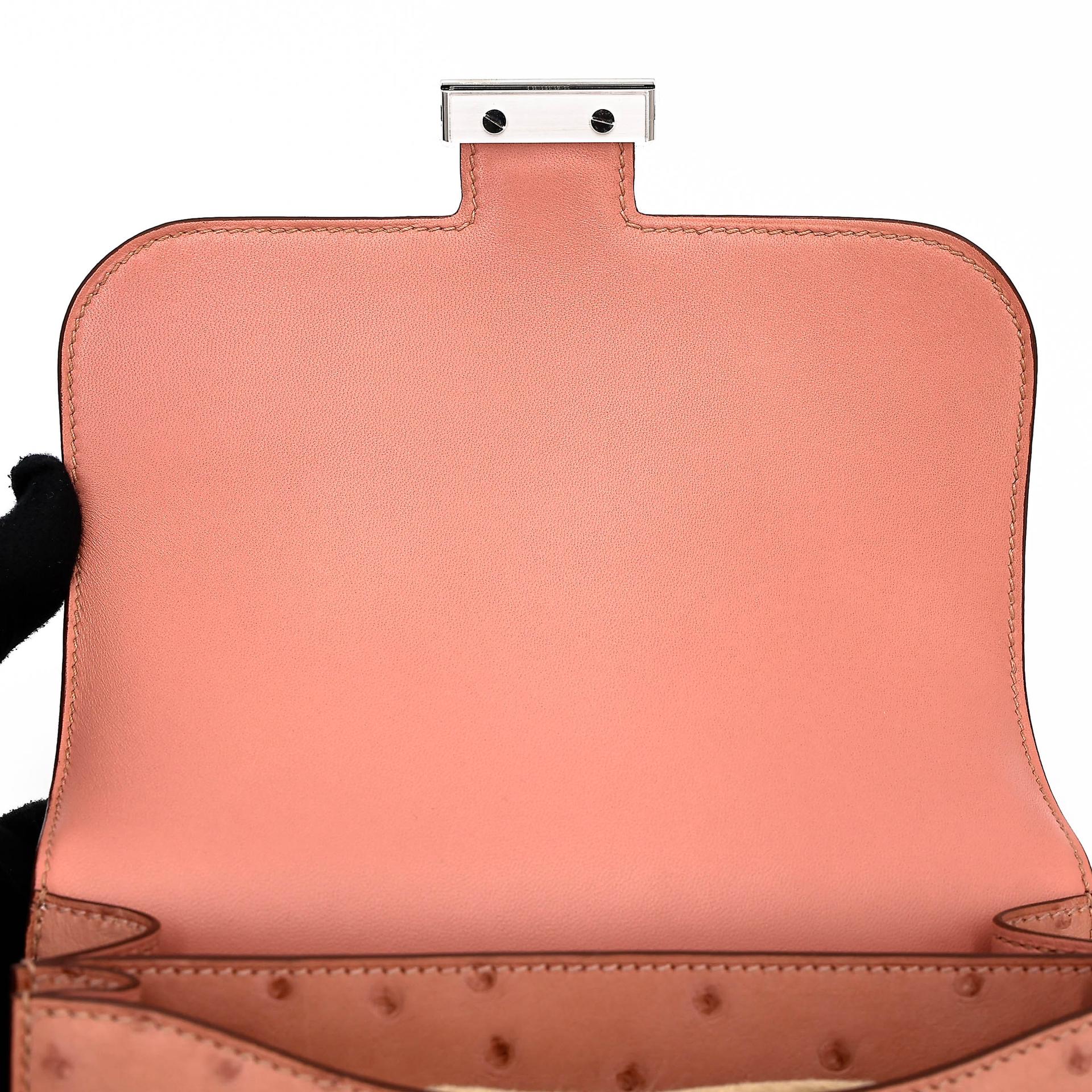 ランク NS 未使用品 HERMÈS エルメス コンスタンス3 ミニ テリキュート (94) オーストリッチ シルバー金具 W刻印 (2024) - 11