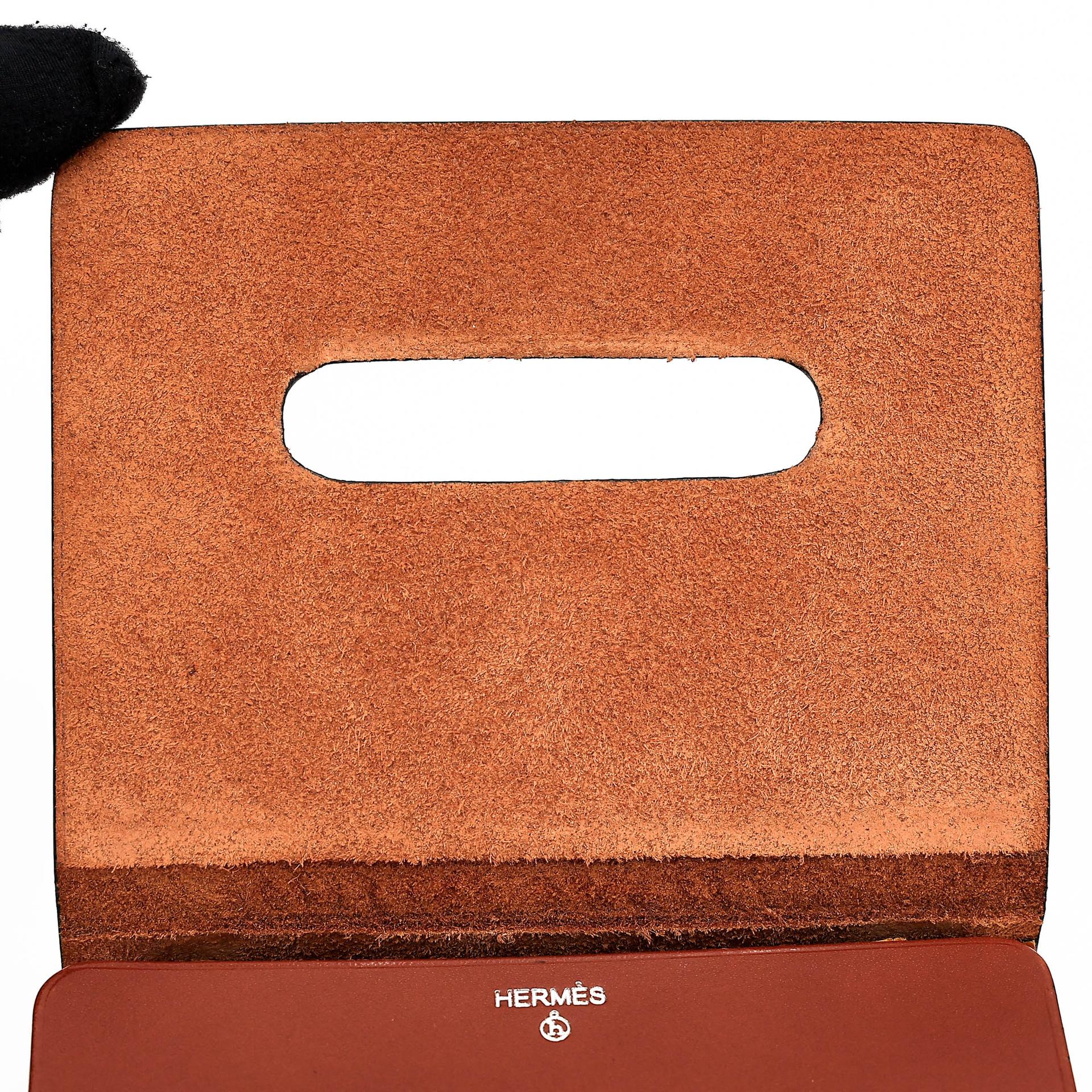 Very Good ( Rank A) HERMÈS Petit h H Box Bag Brique (36) Pain d’Epice (9Y) Shiny Niloticus Crocodile Tadelakt Palladium hardware - 19