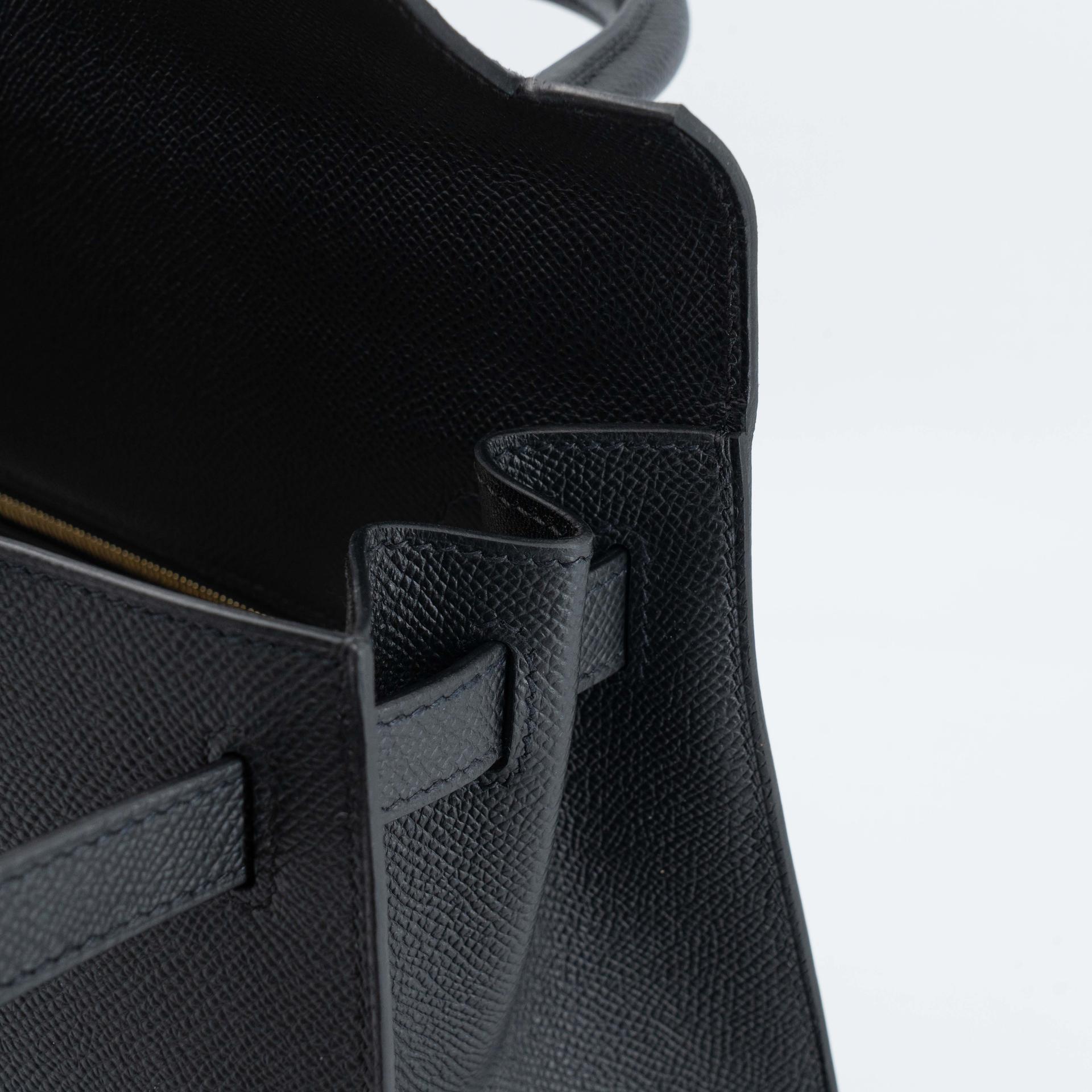 Brand New ( Rank N ) HERMÈS Kelly 28 Sellier Noir (89) Epsom Gold hardware G (2026) - 11