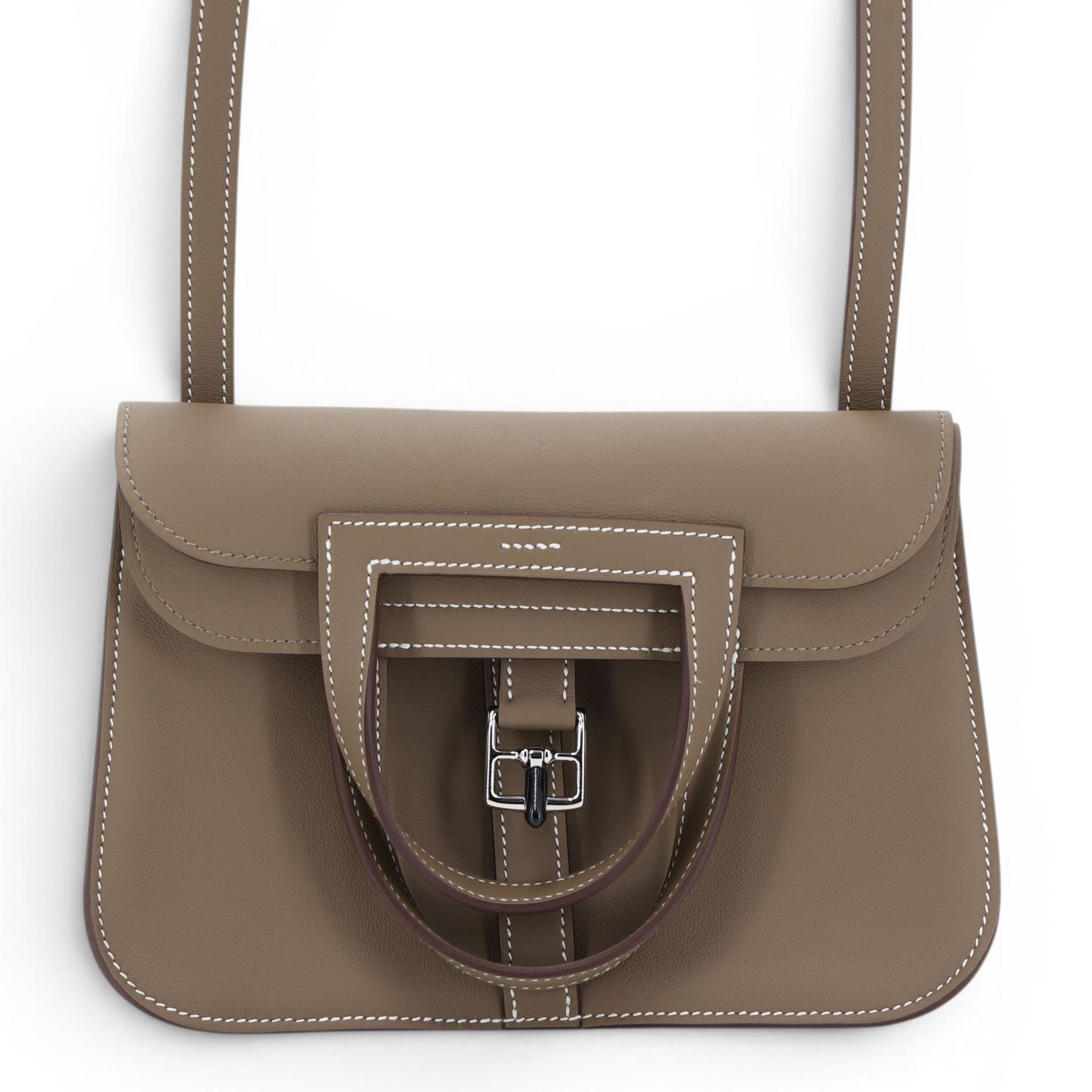 ランク N 新品 HERMÈS エルメス アルザンミニ エトゥープ (18) スイフト シルバー金具 K刻印 (2025) - 1
