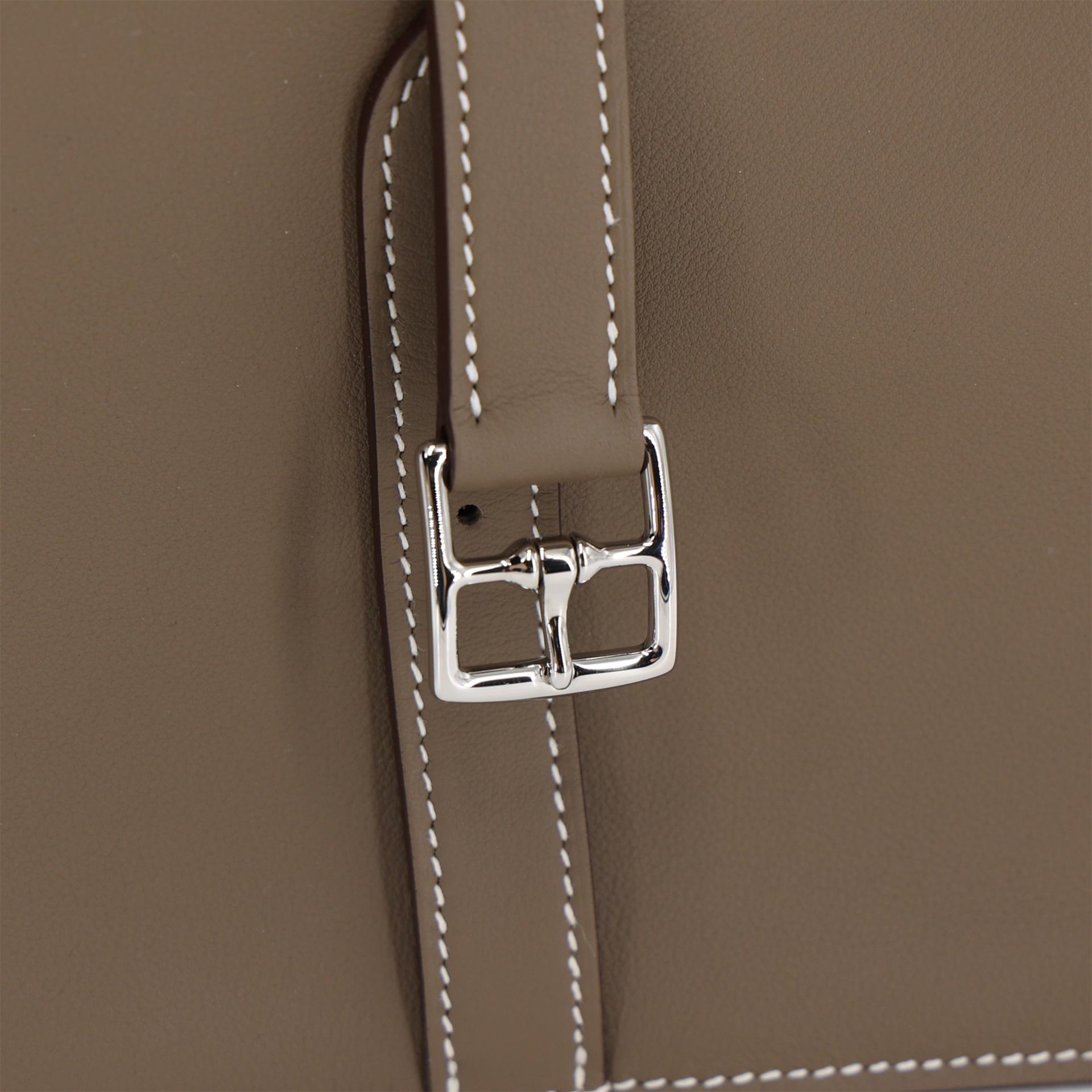 ランク N 新品 HERMÈS エルメス アルザンミニ エトゥープ (18) スイフト シルバー金具 K刻印 (2025) - 8