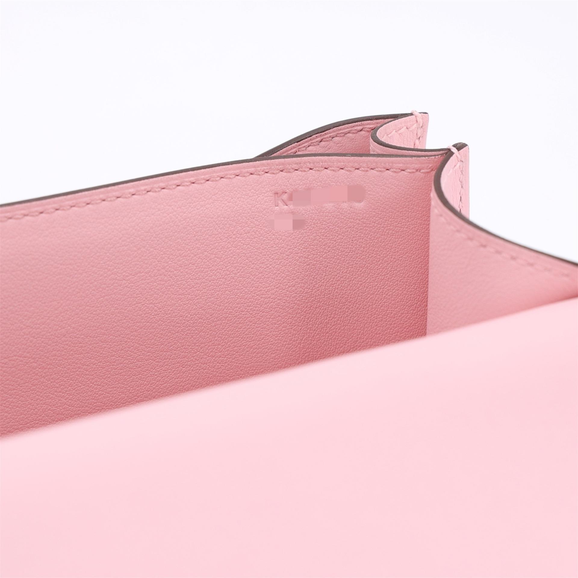 Brand New ( Rank N ) HERMÈS Constance Mini Rose Sakura (3Q) Swift Brushed Palladium K (2025) - 17
