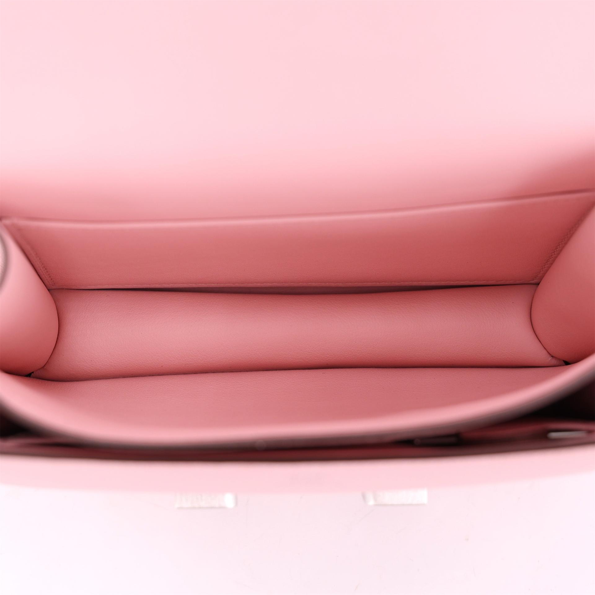 Brand New ( Rank N ) HERMÈS Constance Mini Rose Sakura (3Q) Swift Brushed Palladium K (2025) - 12