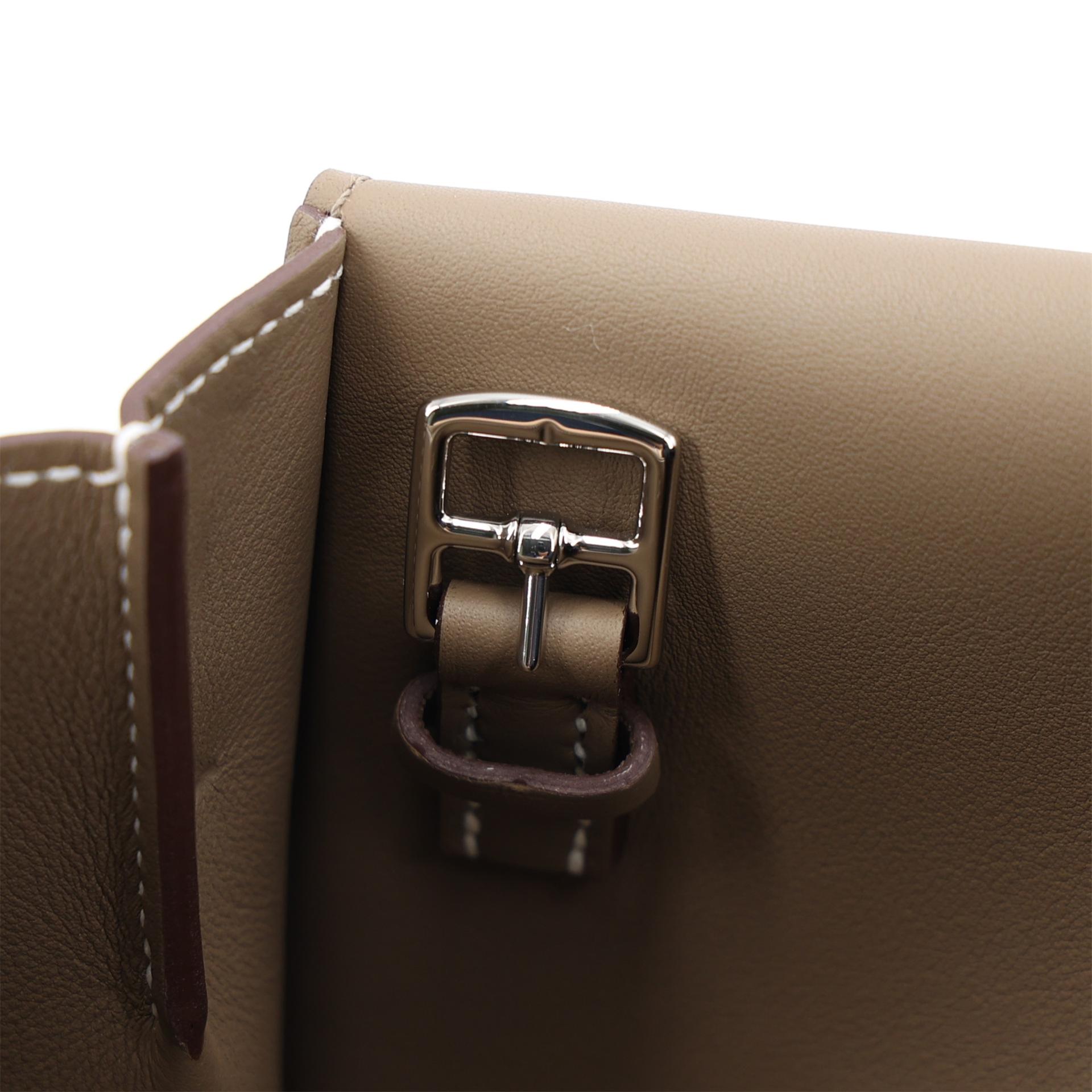 ランク N 新品 HERMÈS エルメス アルザンミニ エトゥープ (18) スイフト シルバー金具 K刻印 (2025) - 9