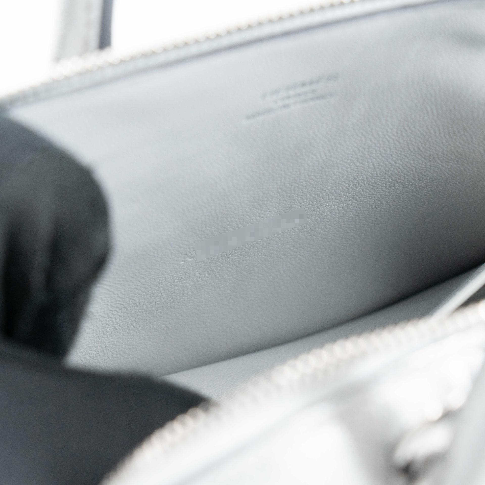 全新 HERMÈS 愛馬仕 Mini Bolide 1923 05 銀色 Argent Chamkilight山羊皮 銀扣 K刻 2025年 - 12