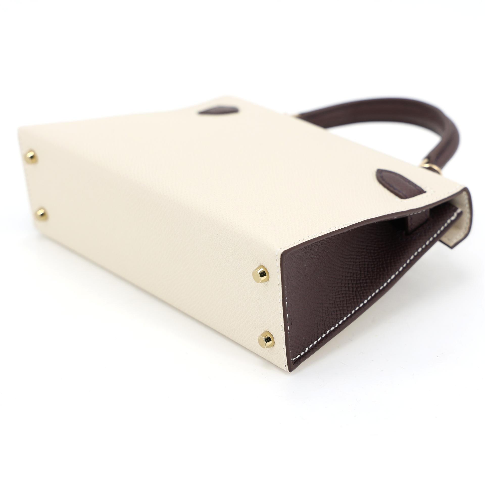 ランク N 新品 HERMÈS エルメス スペシャルオーダー ミニケリー2 ルージュセリエ (0G) クレ (10) エプソン シャンパンゴールド金具 K刻印 (2025) - 7