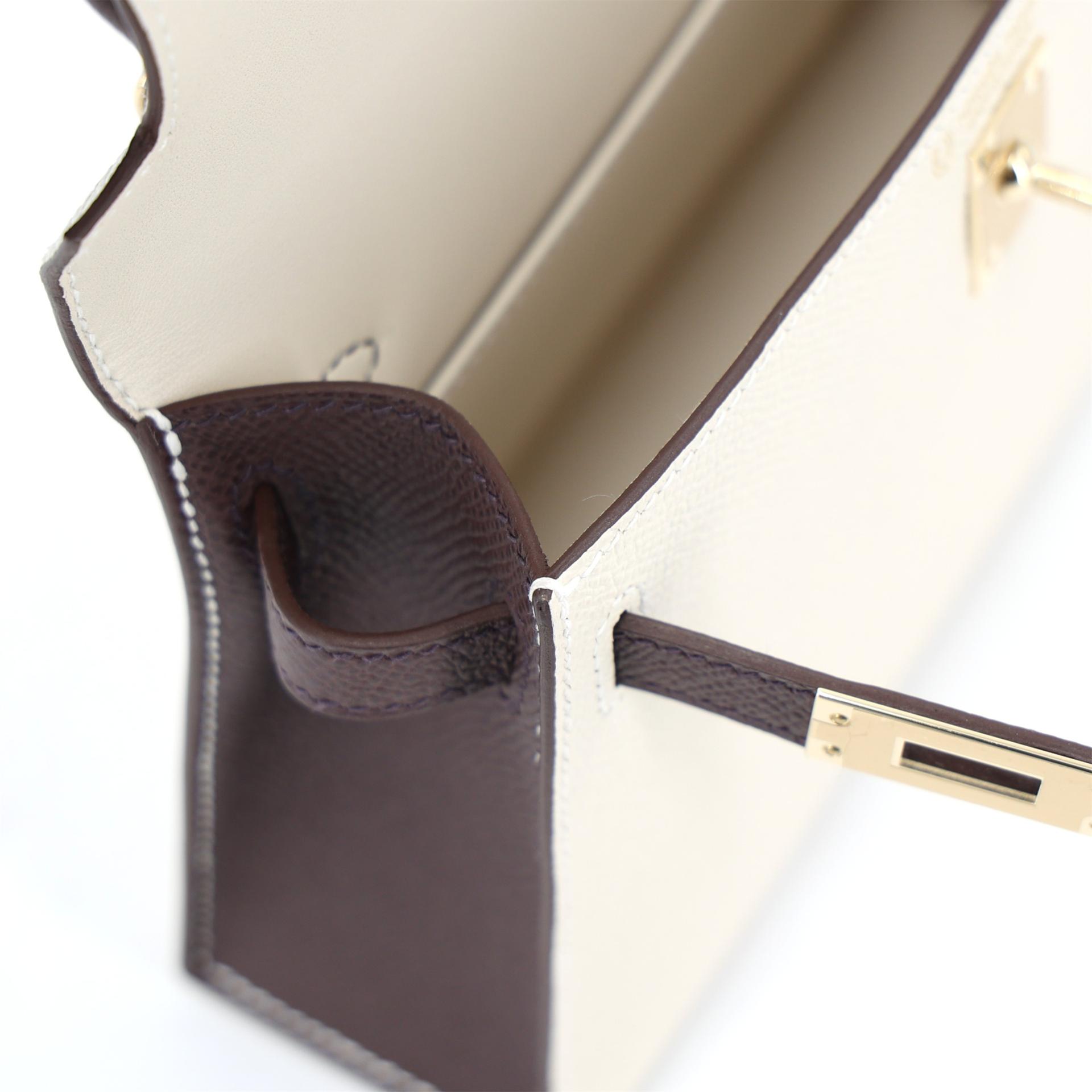 ランク N 新品 HERMÈS エルメス スペシャルオーダー ミニケリー2 ルージュセリエ (0G) クレ (10) エプソン シャンパンゴールド金具 K刻印 (2025) - 12