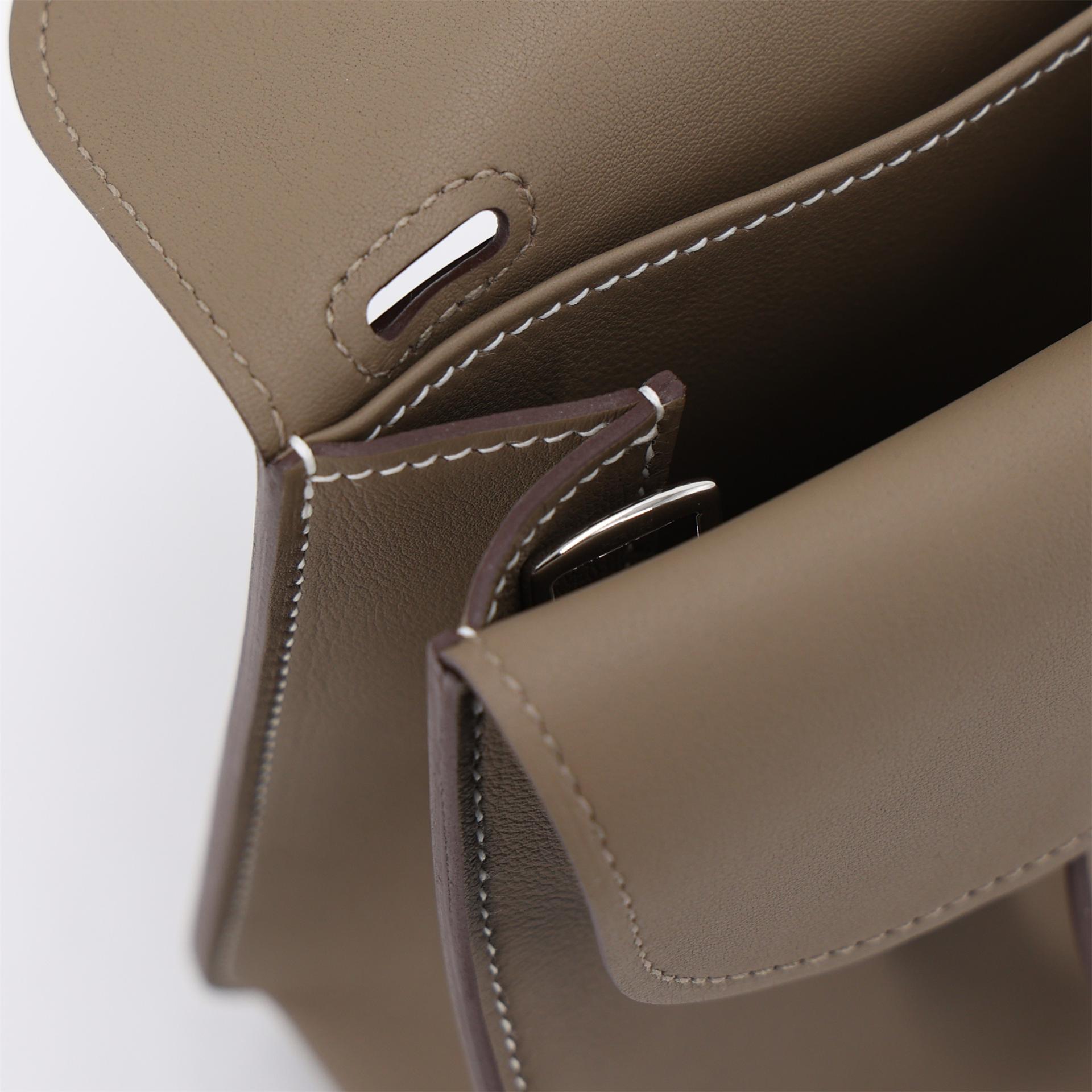 ランク N 新品 HERMÈS エルメス アルザンミニ エトゥープ (18) スイフト シルバー金具 K刻印 (2025) - 12