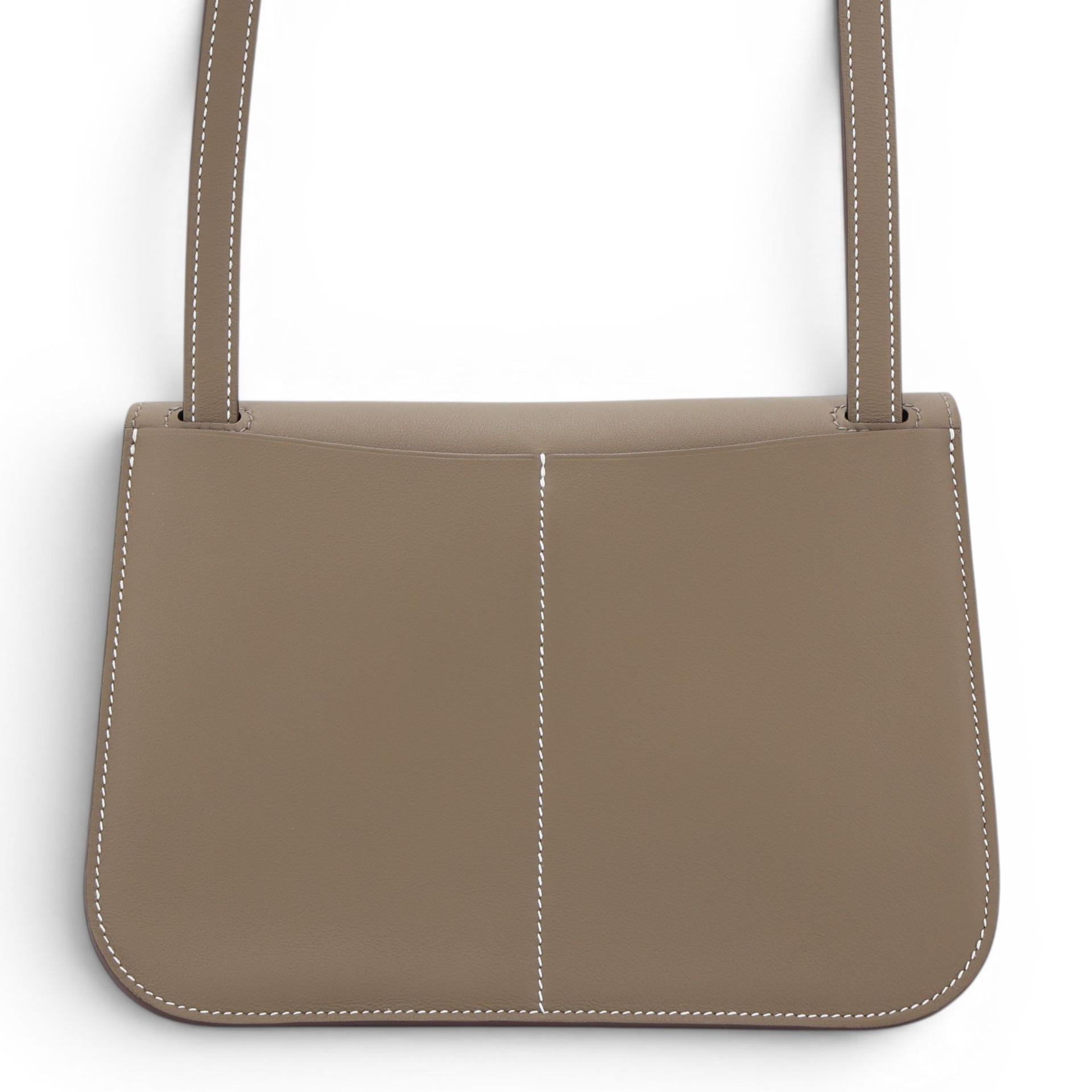 ランク N 新品 HERMÈS エルメス アルザンミニ エトゥープ (18) スイフト シルバー金具 K刻印 (2025) - 2