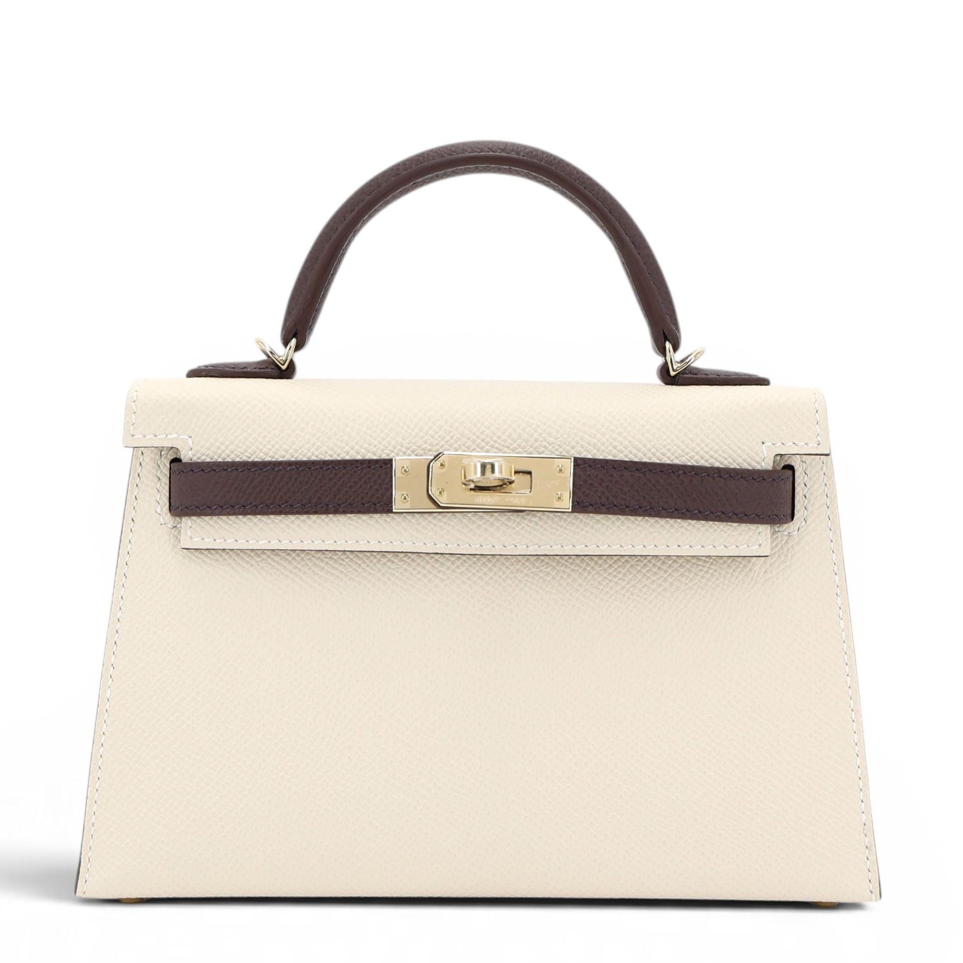ランク N 新品 HERMÈS エルメス スペシャルオーダー ミニケリー2 ルージュセリエ (0G) クレ (10) エプソン シャンパンゴールド金具 K刻印 (2025) - 1