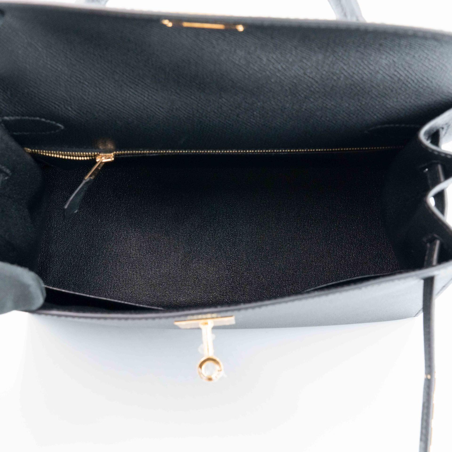 Brand New ( Rank N ) HERMÈS Kelly 28 Sellier Noir (89) Epsom Gold hardware G (2026) - 13