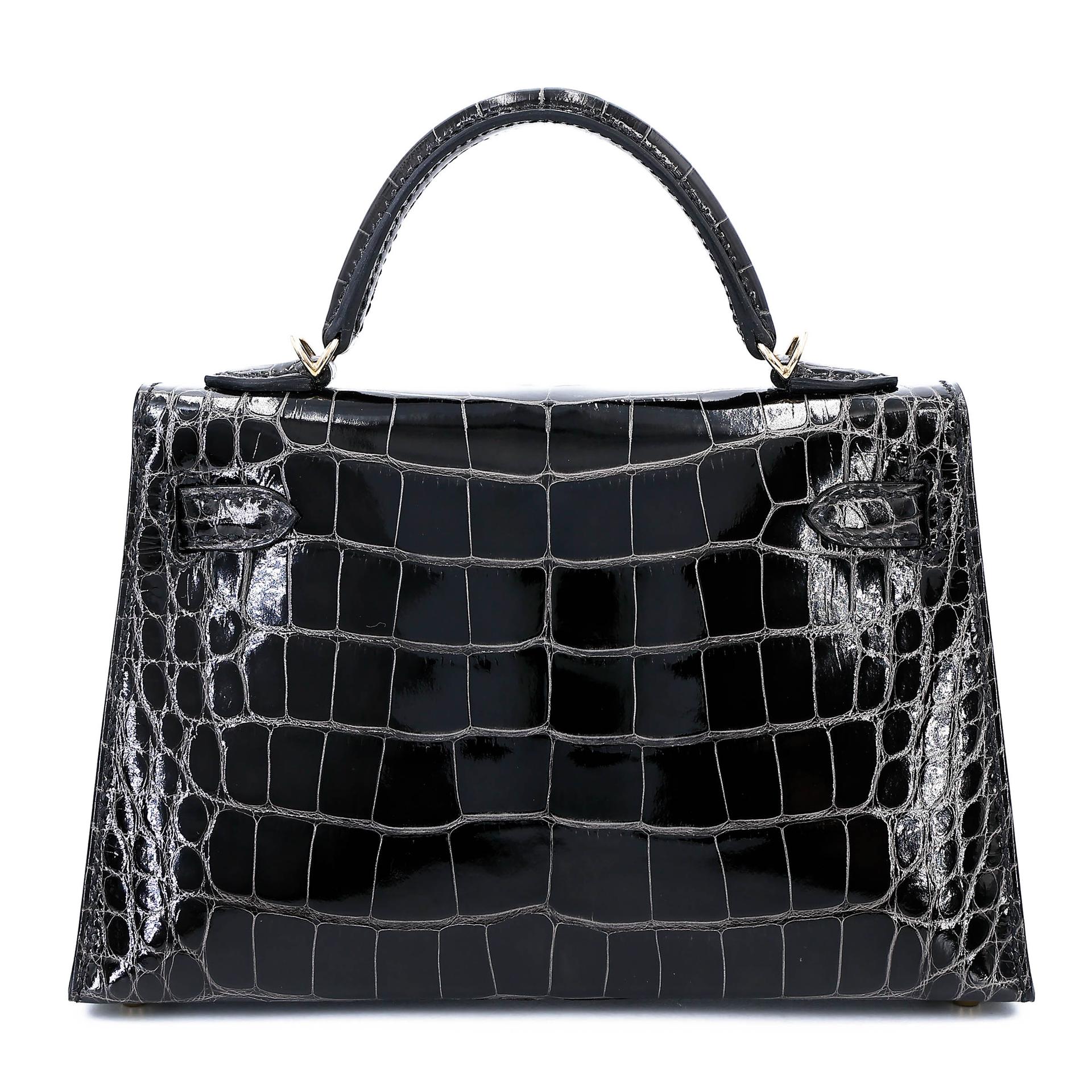 ランク N 新品 HERMÈS エルメス ミニケリー2 グラファイト (88) クロコダイル アリゲーター リセ シャンパンゴールド金具 K刻印 (2025) - 2